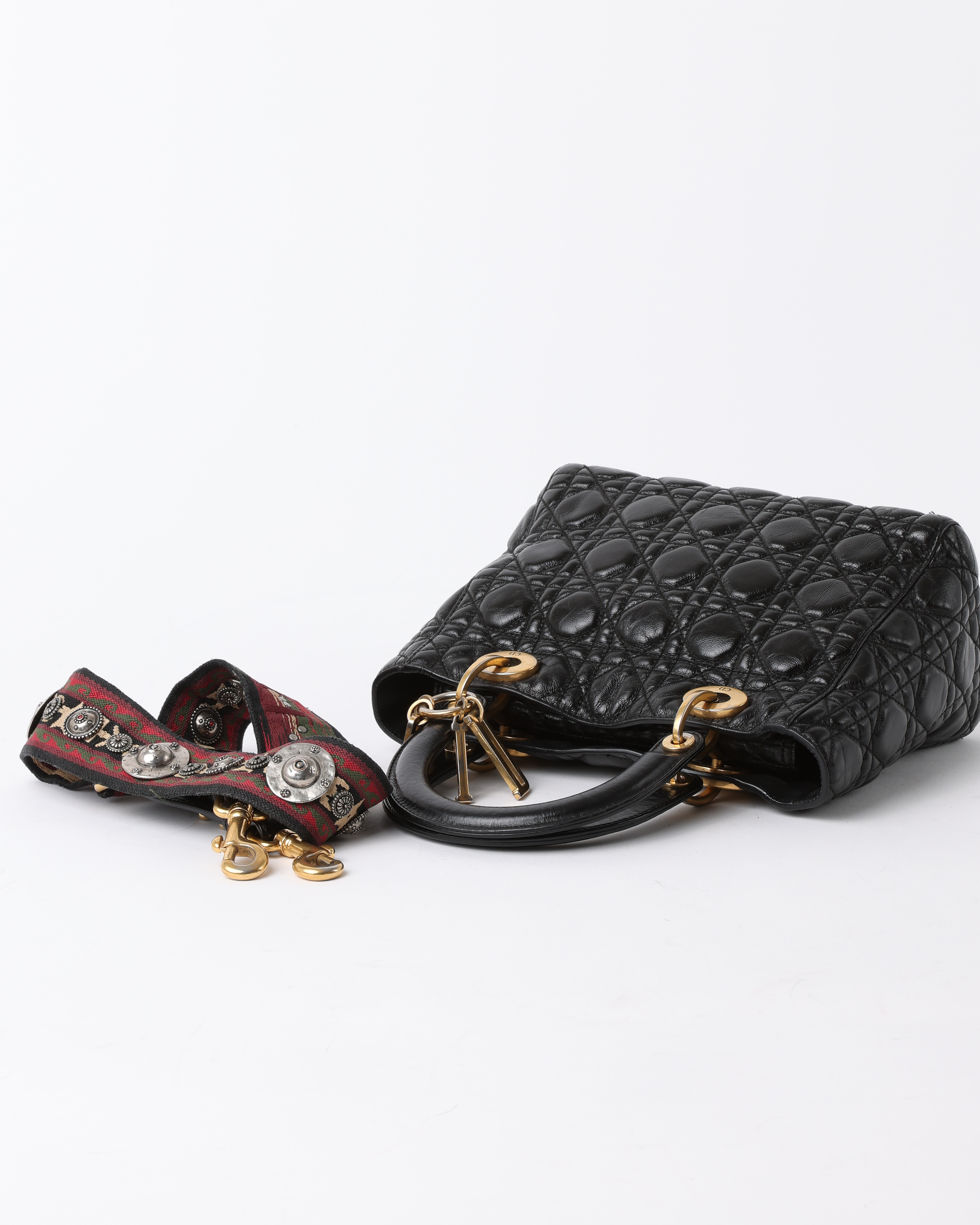 Dior Christian  Medium Soft Lady  Cannage Bag