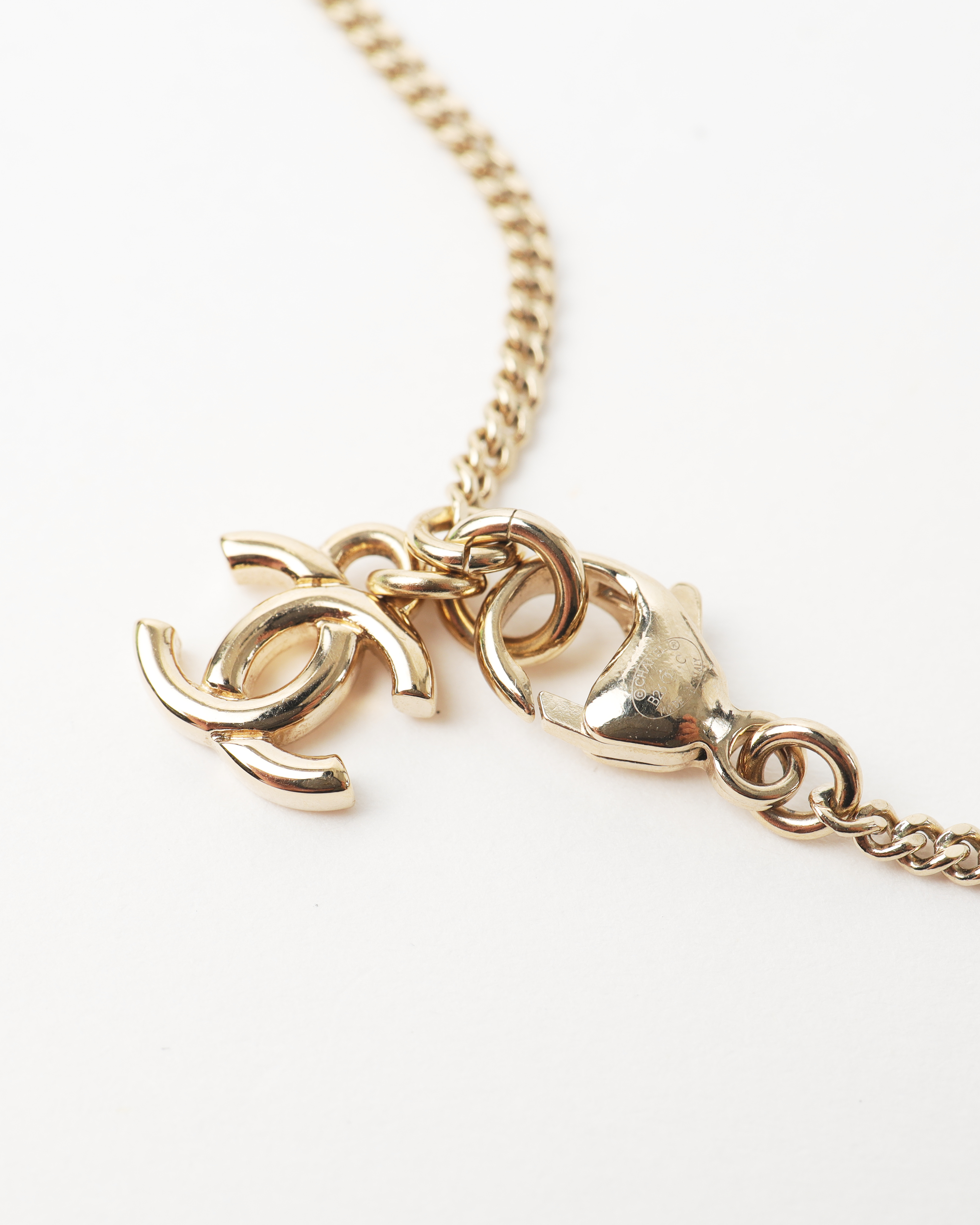 Pre-owned Chanel Flap Bag Pendant Full Set Necklace