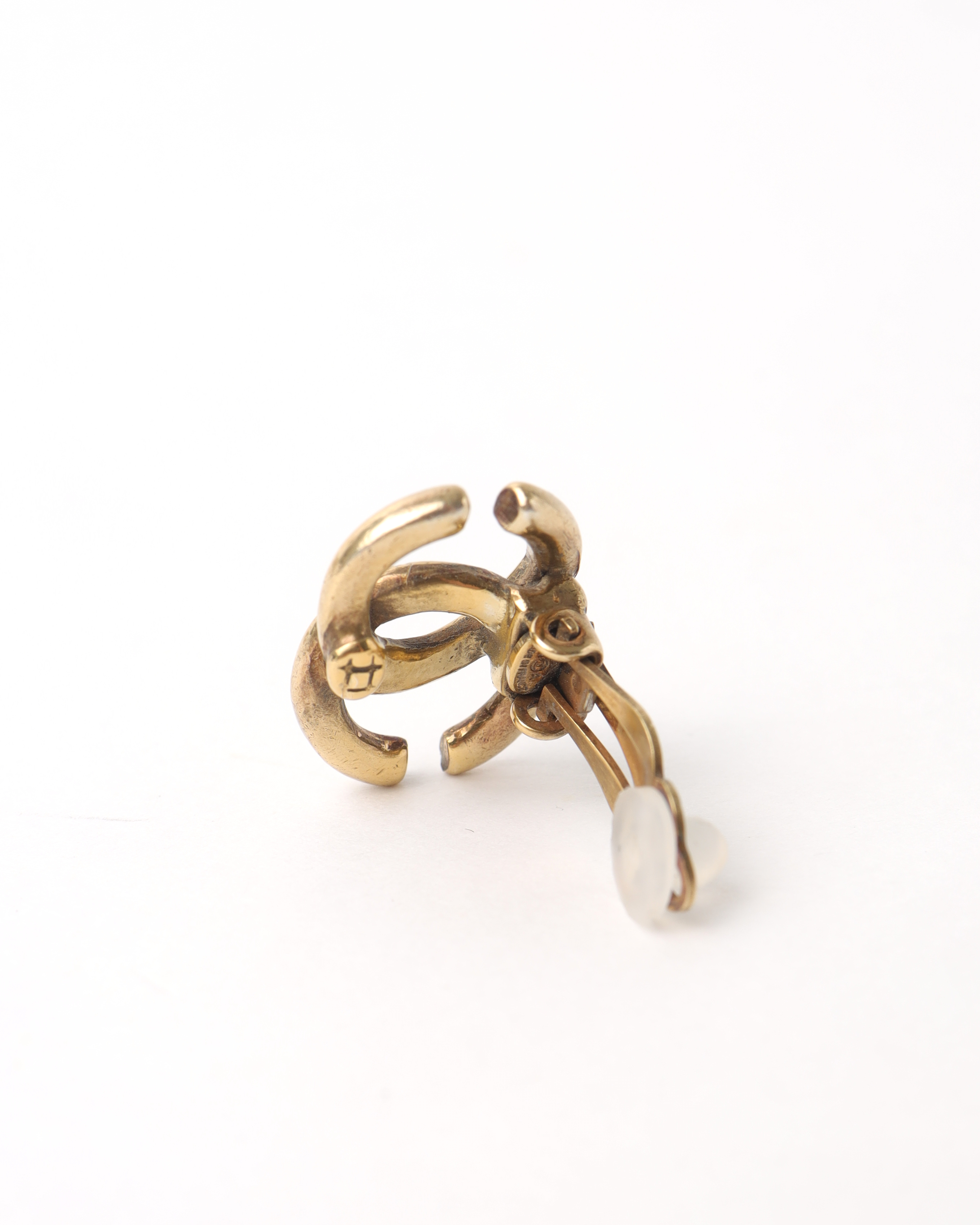 Pre-owned Chanel Coco Mark Clip-on Earrings