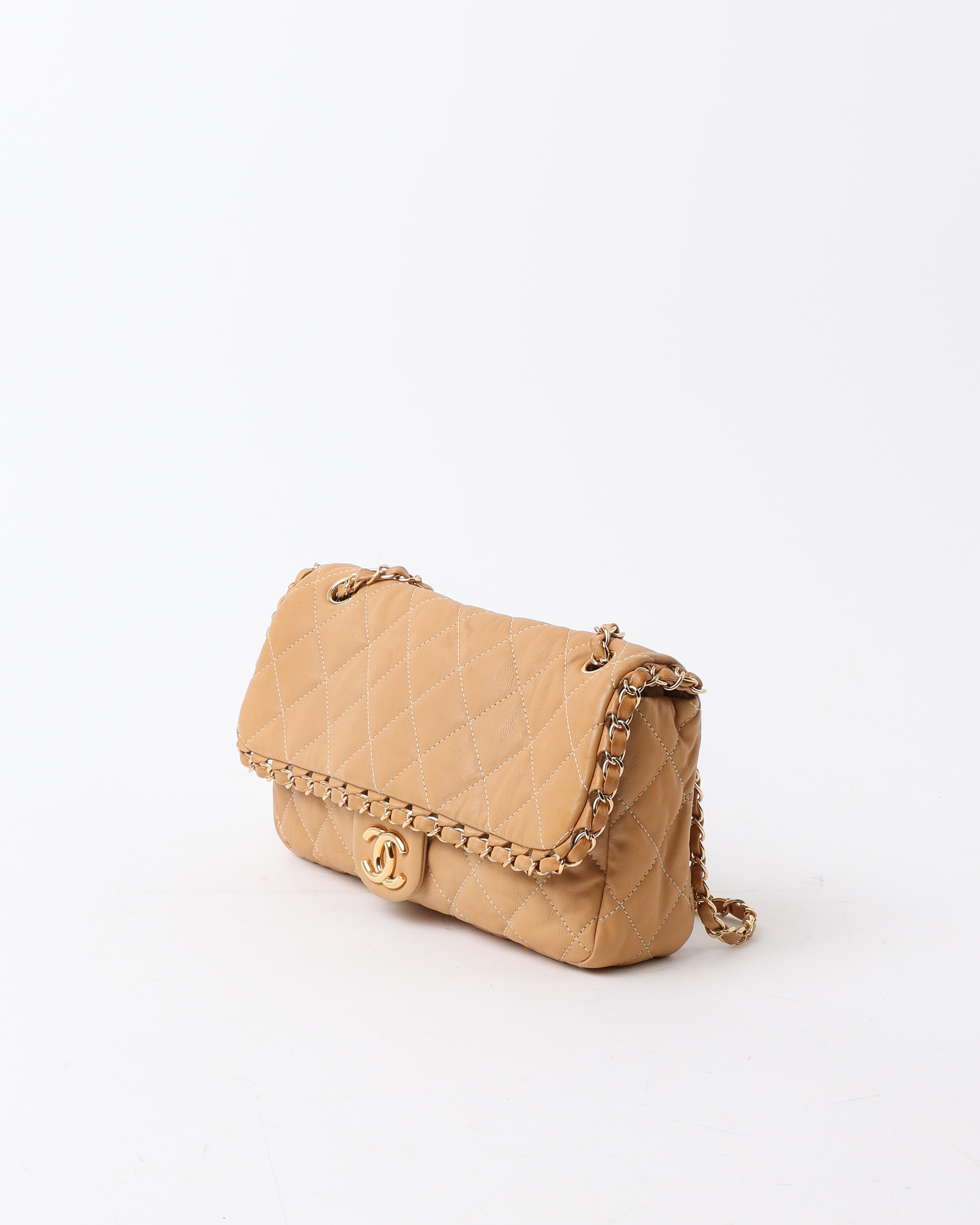 Pre-owned Chanel Cc Chain Around Single Flap Bag