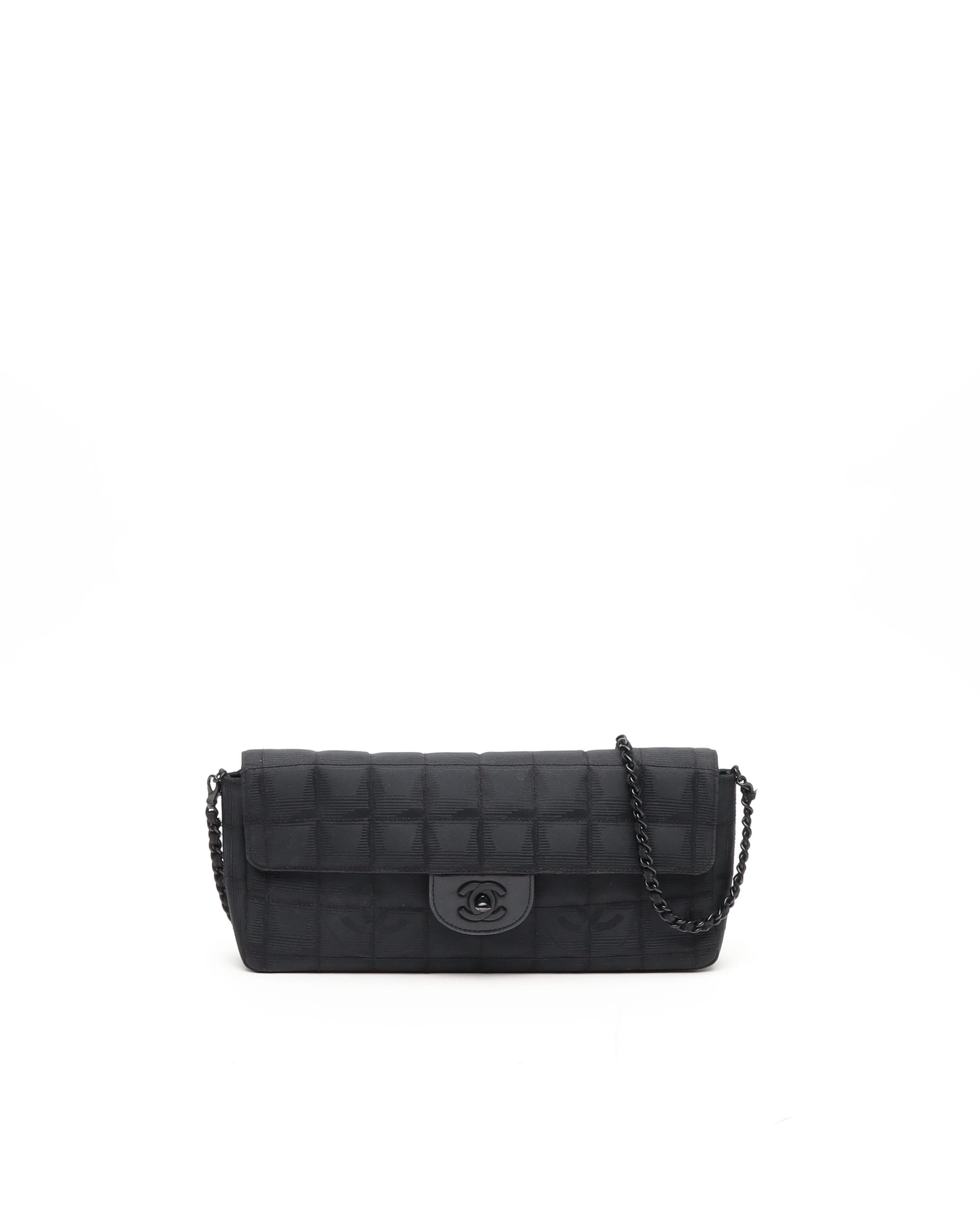 CHANEL Travel Line East West Chocolate Bar Bag