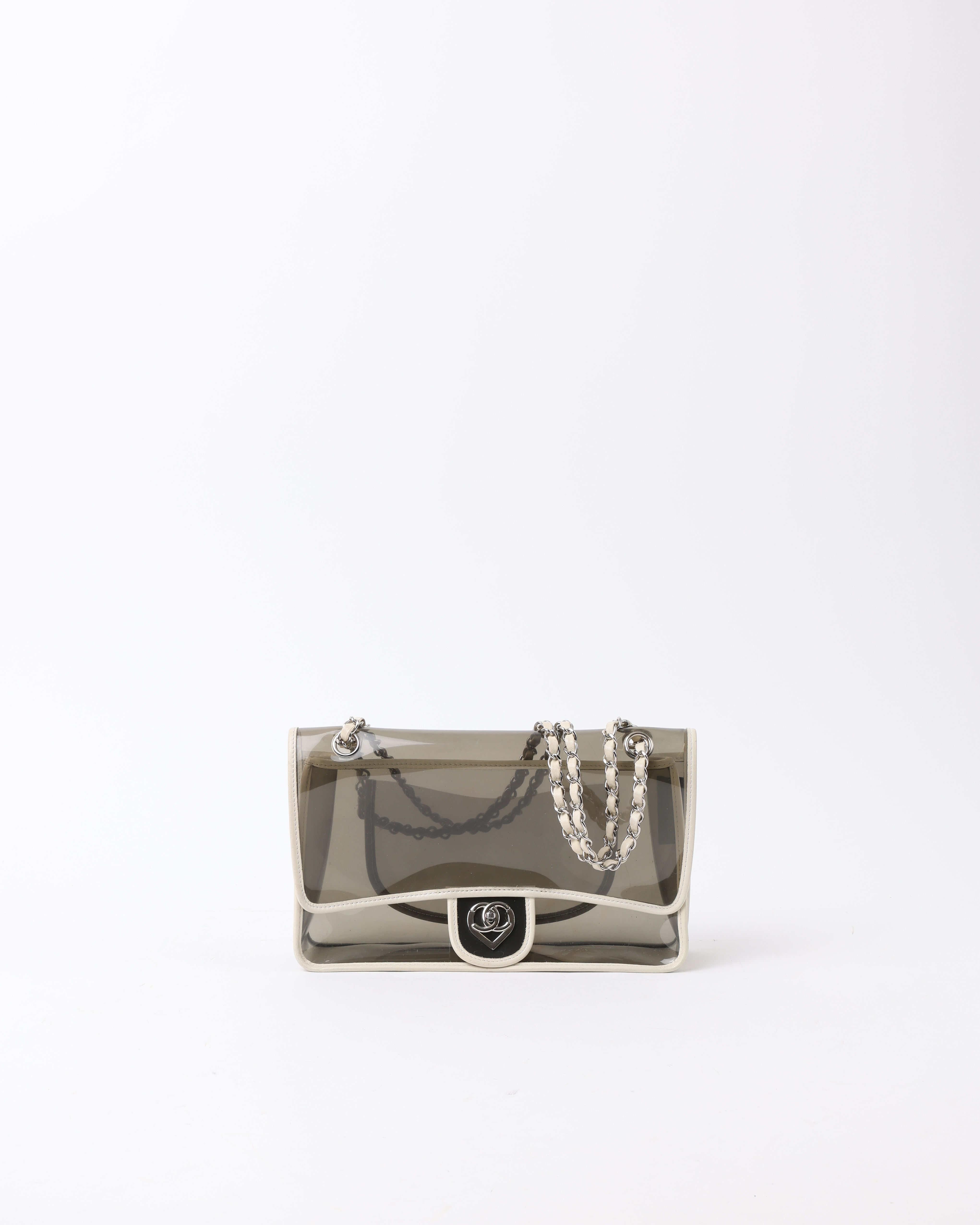 CHANEL PVC Heart Naked Single Flap Bag