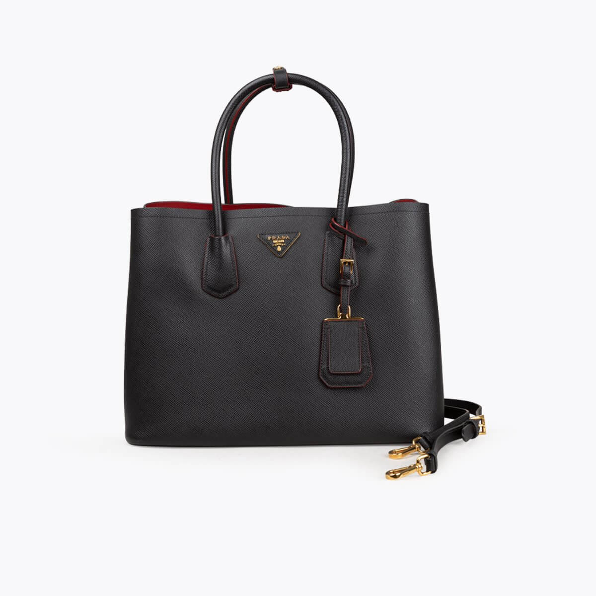 PRADA Medium Saffiano Cuir Double Tote