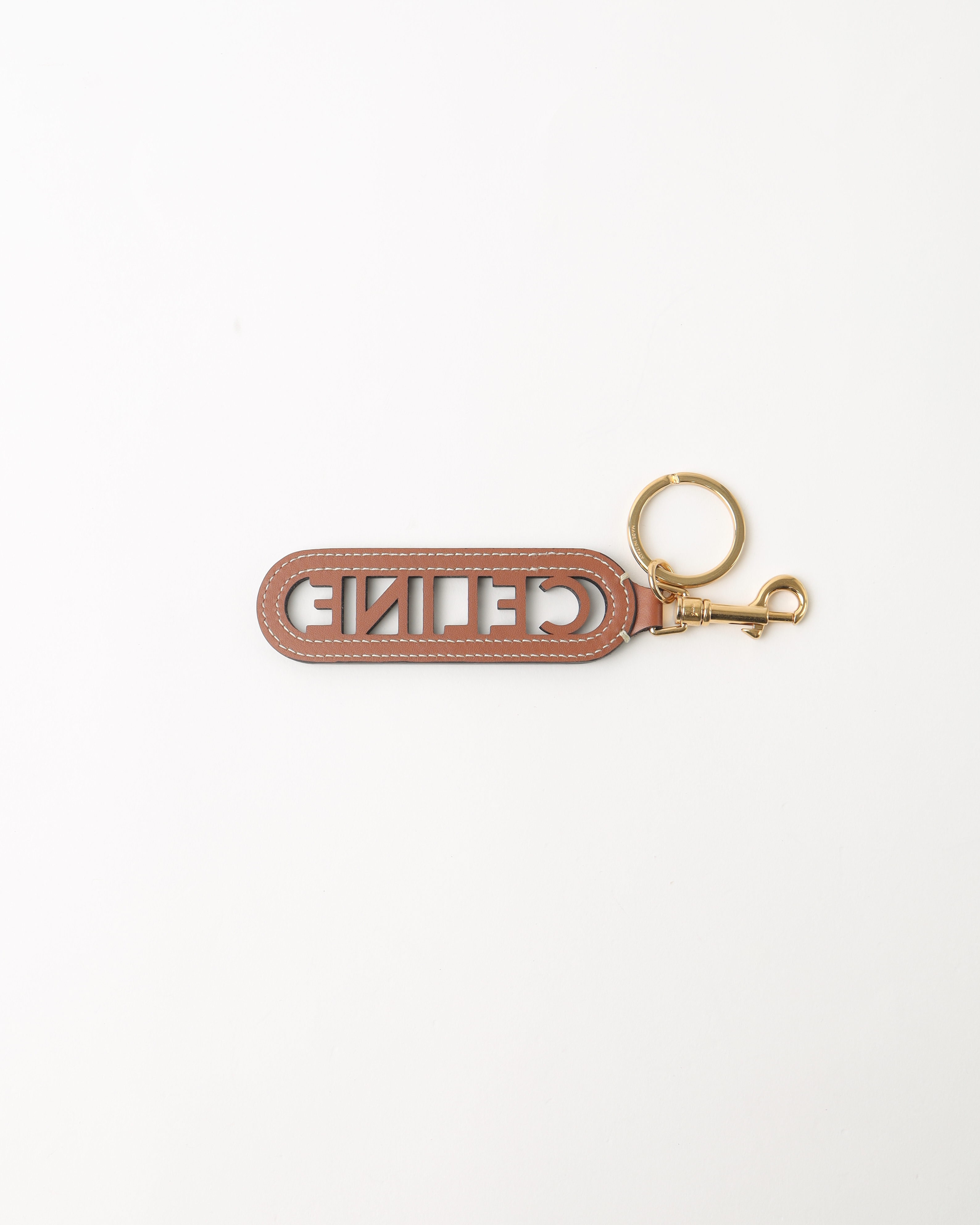 Celine Perforated Key Ring Charm