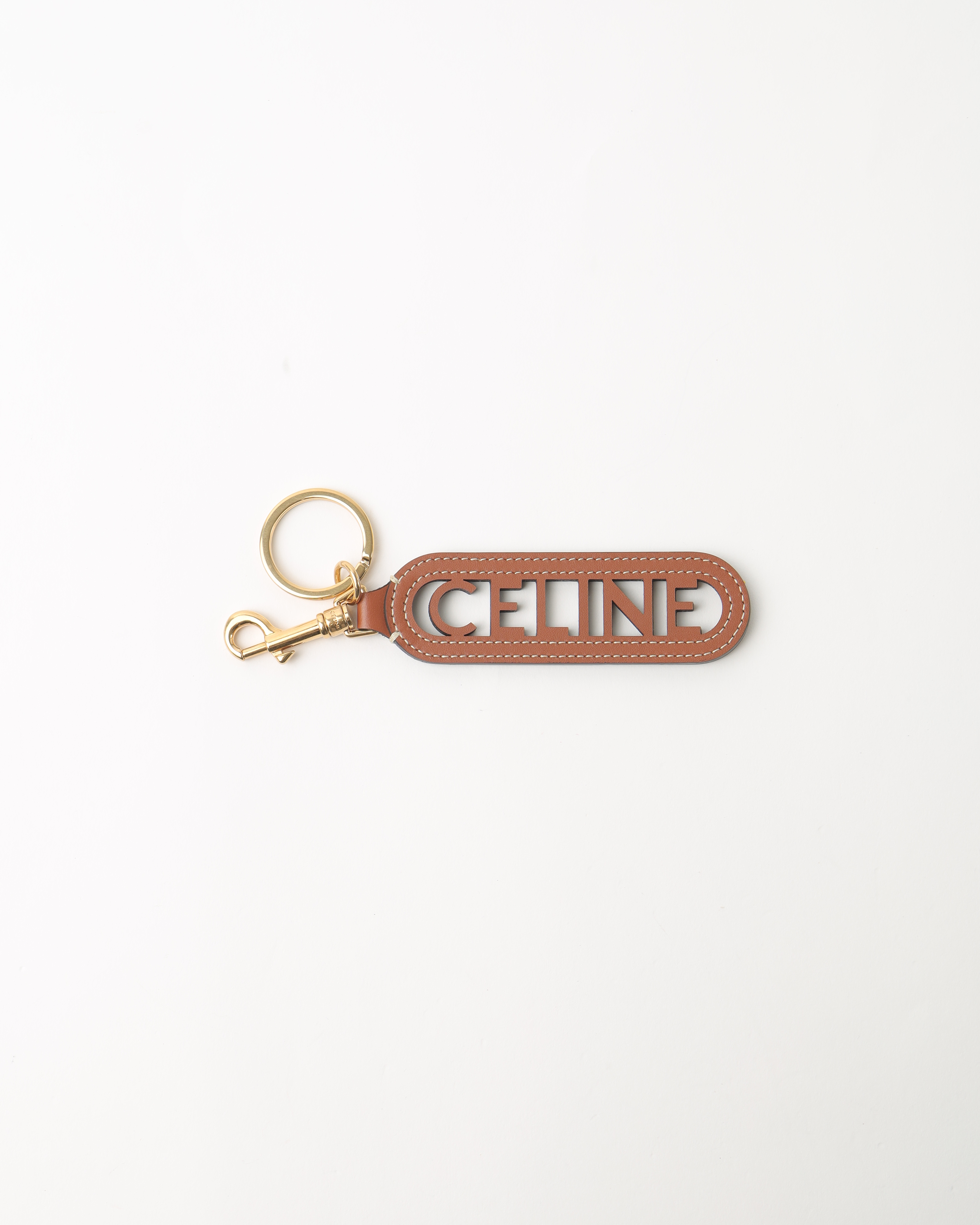 Celine Perforated Key Ring Charm