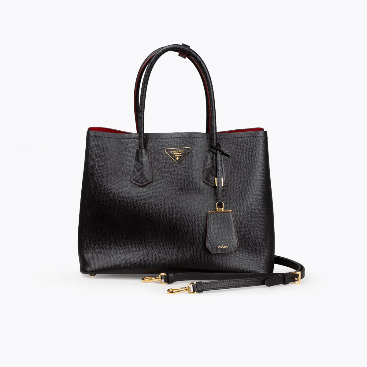 PRADA Medium Saffiano Cuir Double Tote