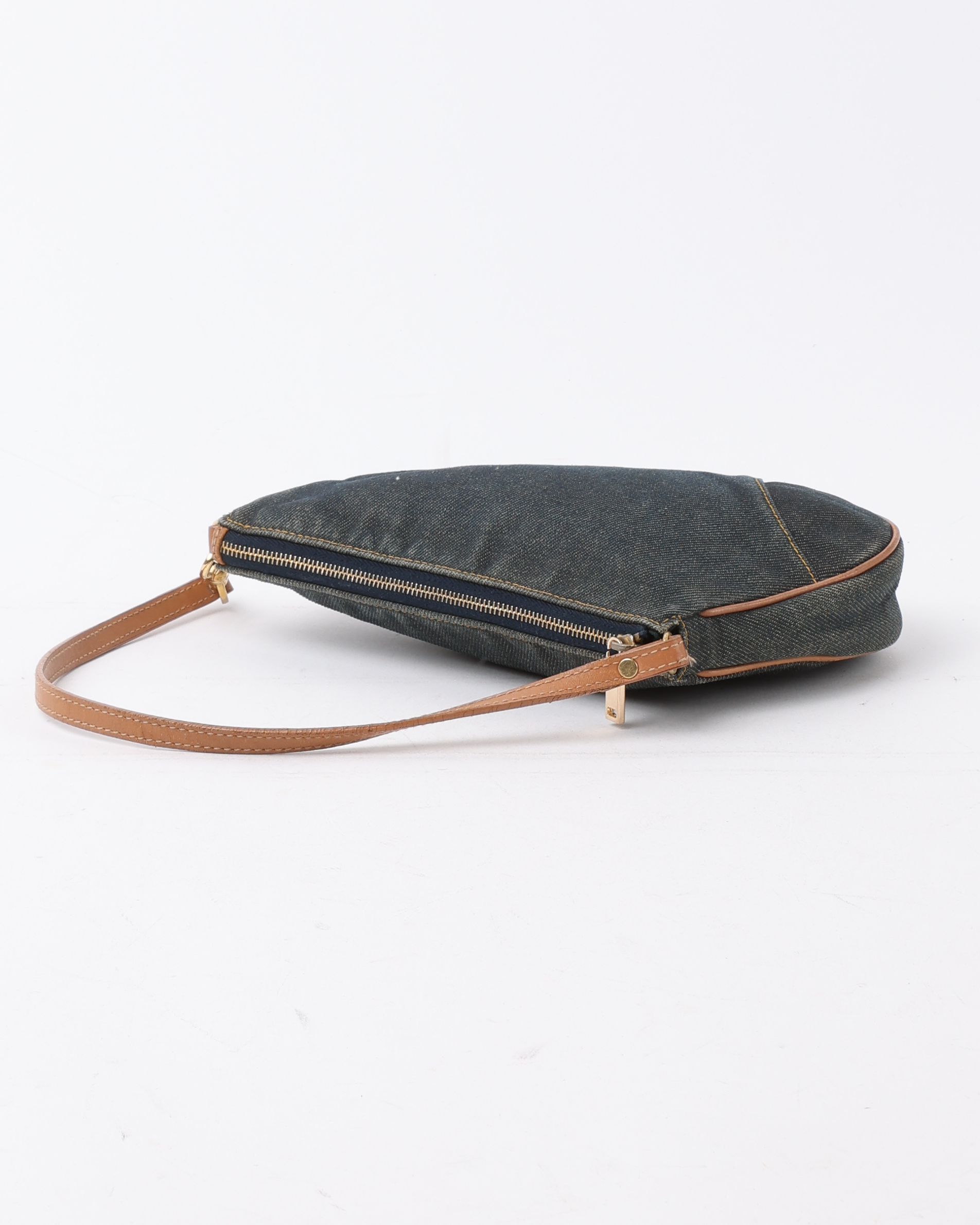 Dior Christian Mini Denim Saddle Bag