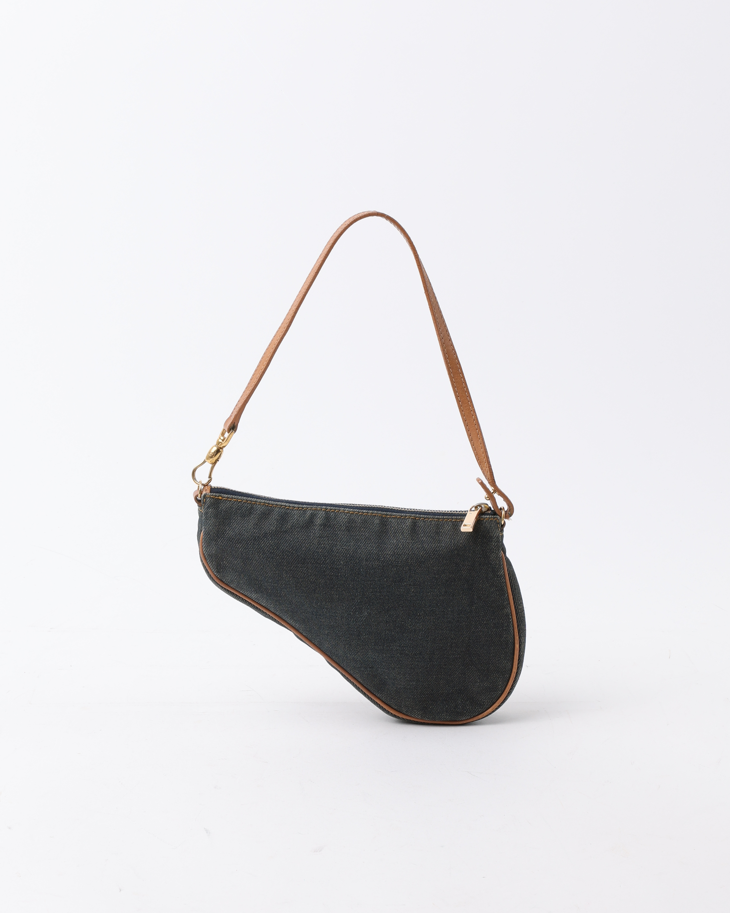CHRISTIAN DIOR Mini Denim Saddle Bag