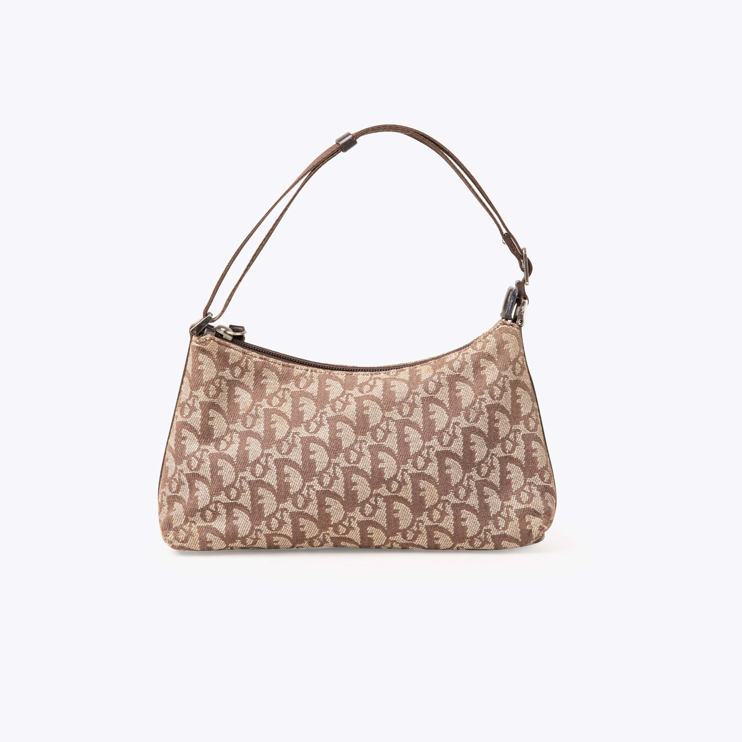 CHRISTIAN DIOR Diorissimo Canvas Shoulder Bag