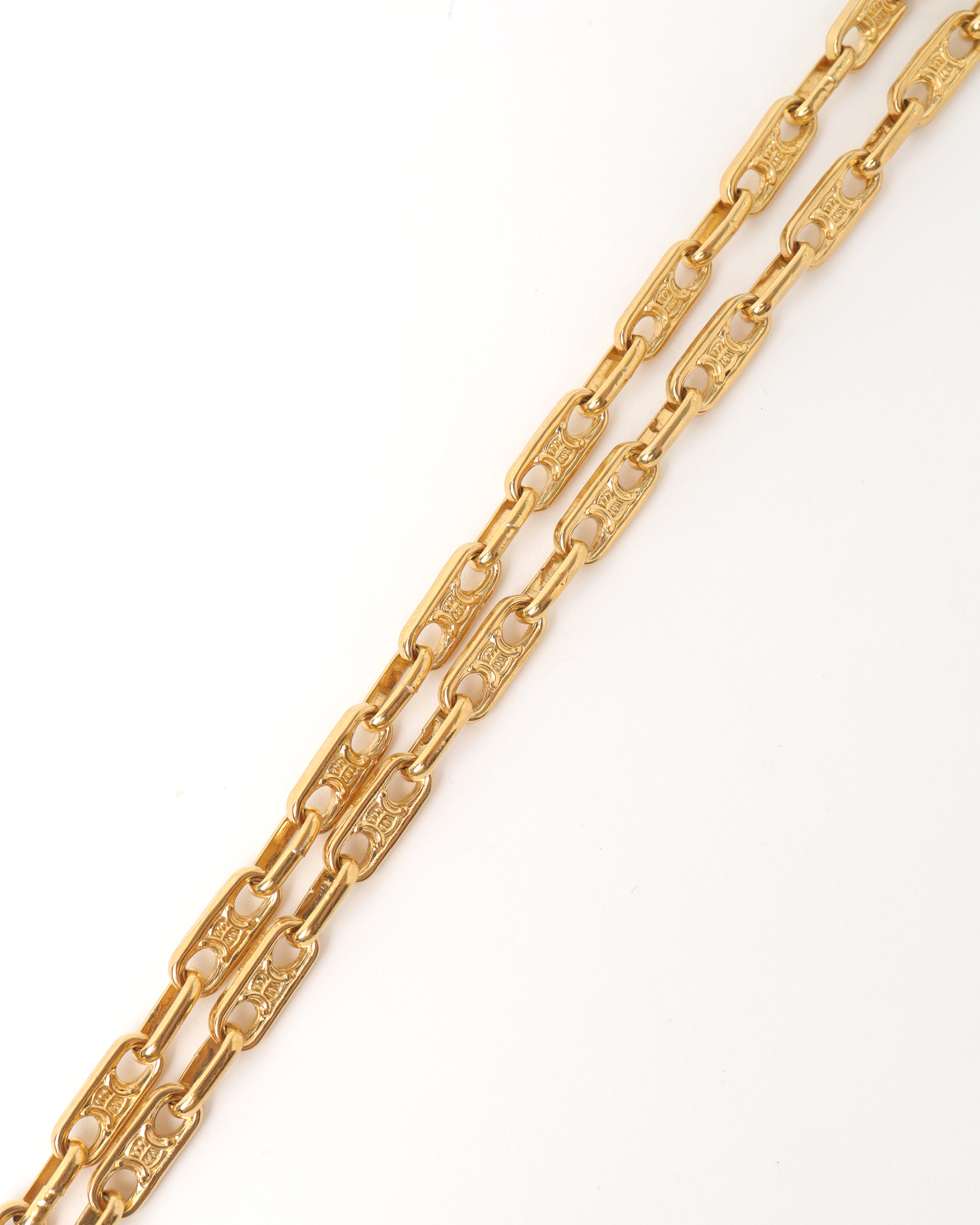 Celine Vintage Triomphe Necklace In Gold