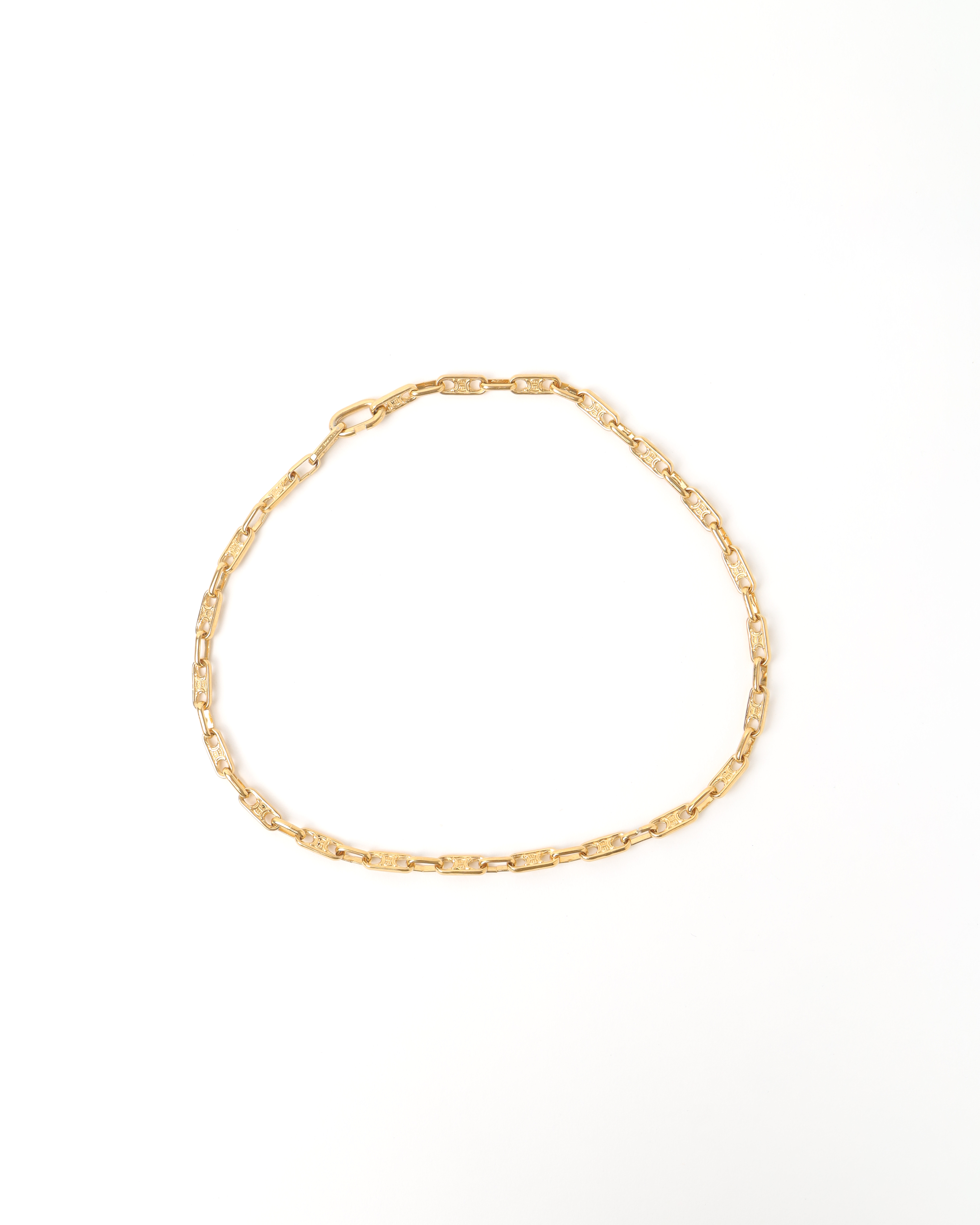 Celine Vintage Triomphe Necklace In Gold