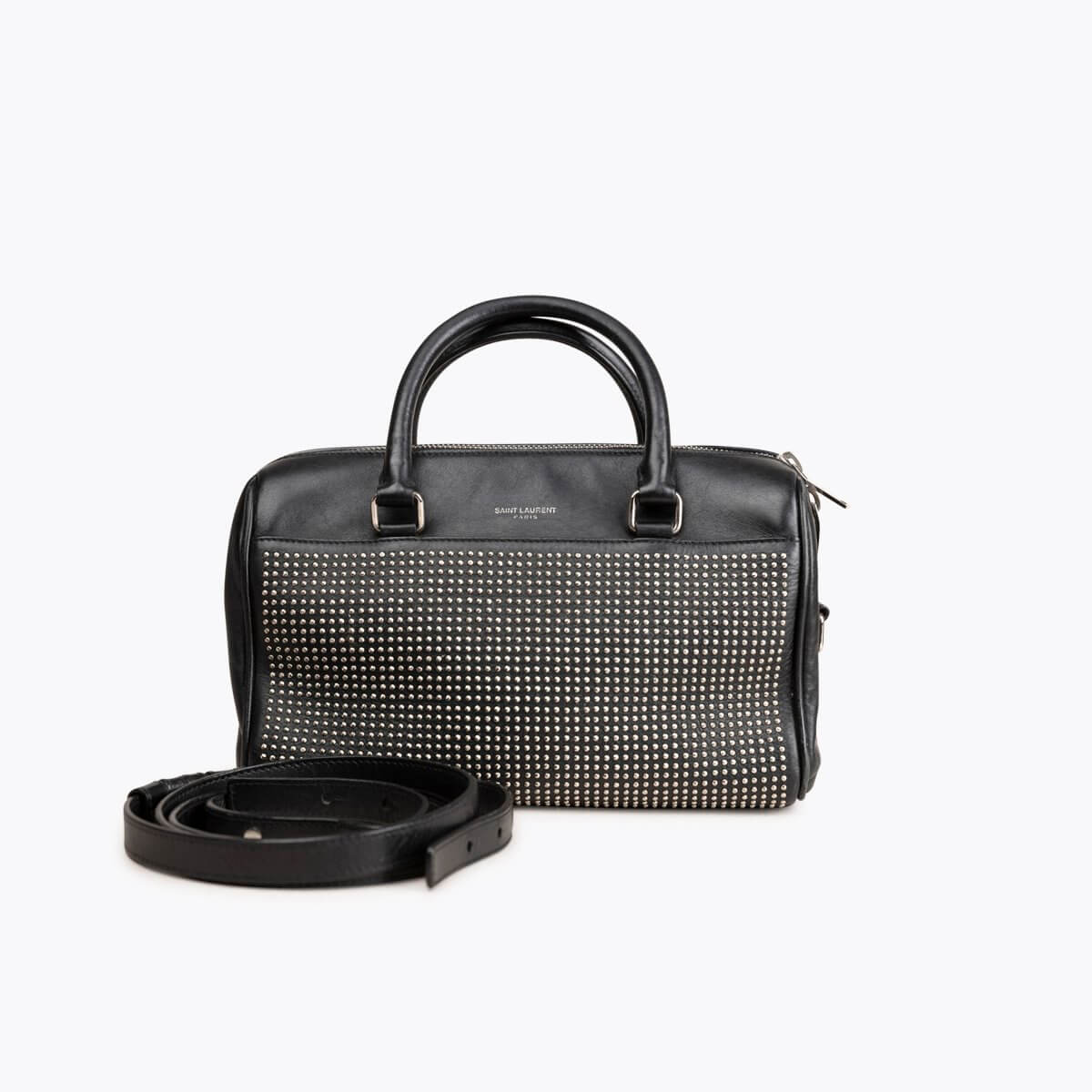 Saint Laurent Studded Paris Baby Duffle Bag