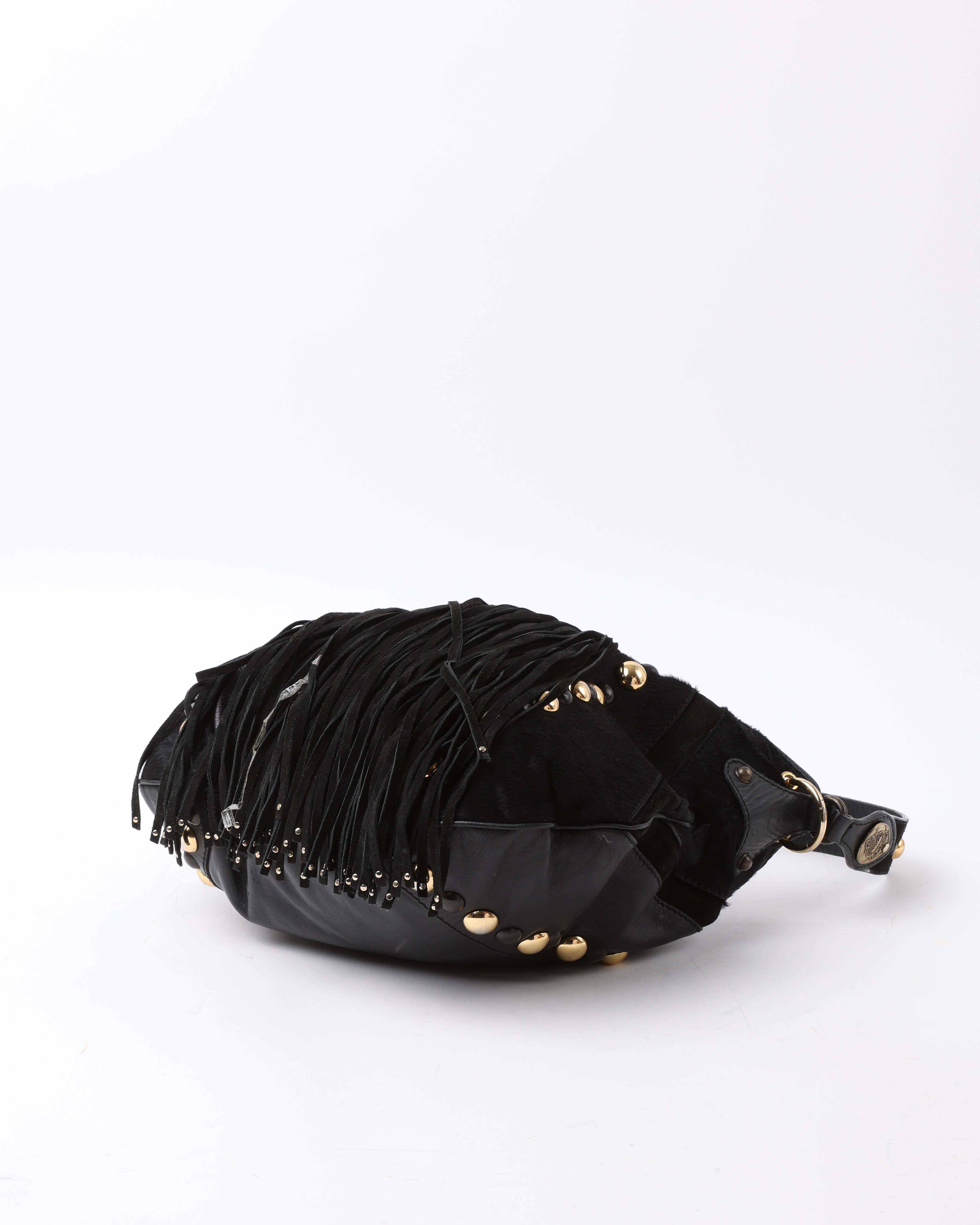 Gucci Large Babouska Indy Satchel Bag In Black