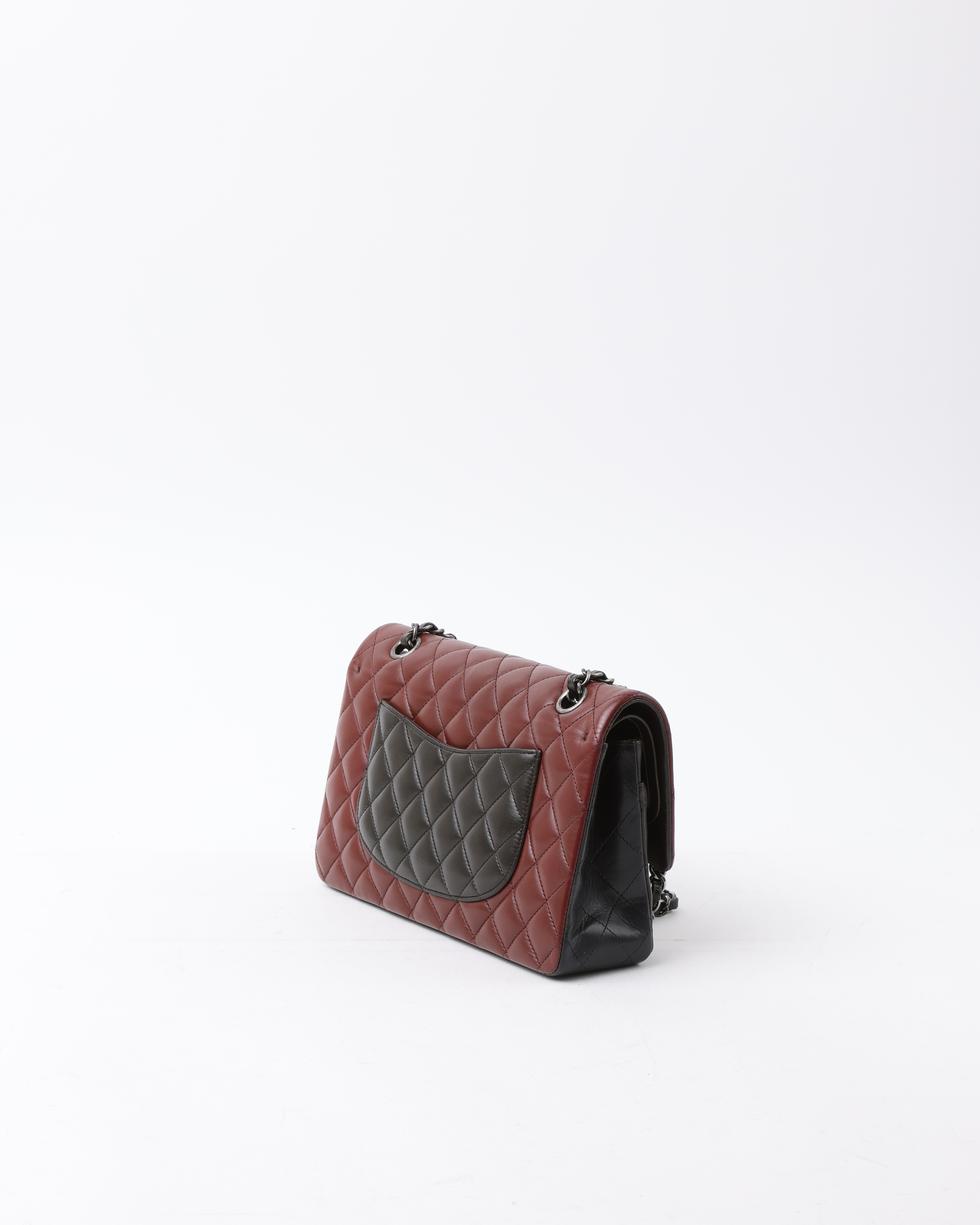 Pre-owned Chanel Classic Bi-color Medium Double Flap Bag In Multi