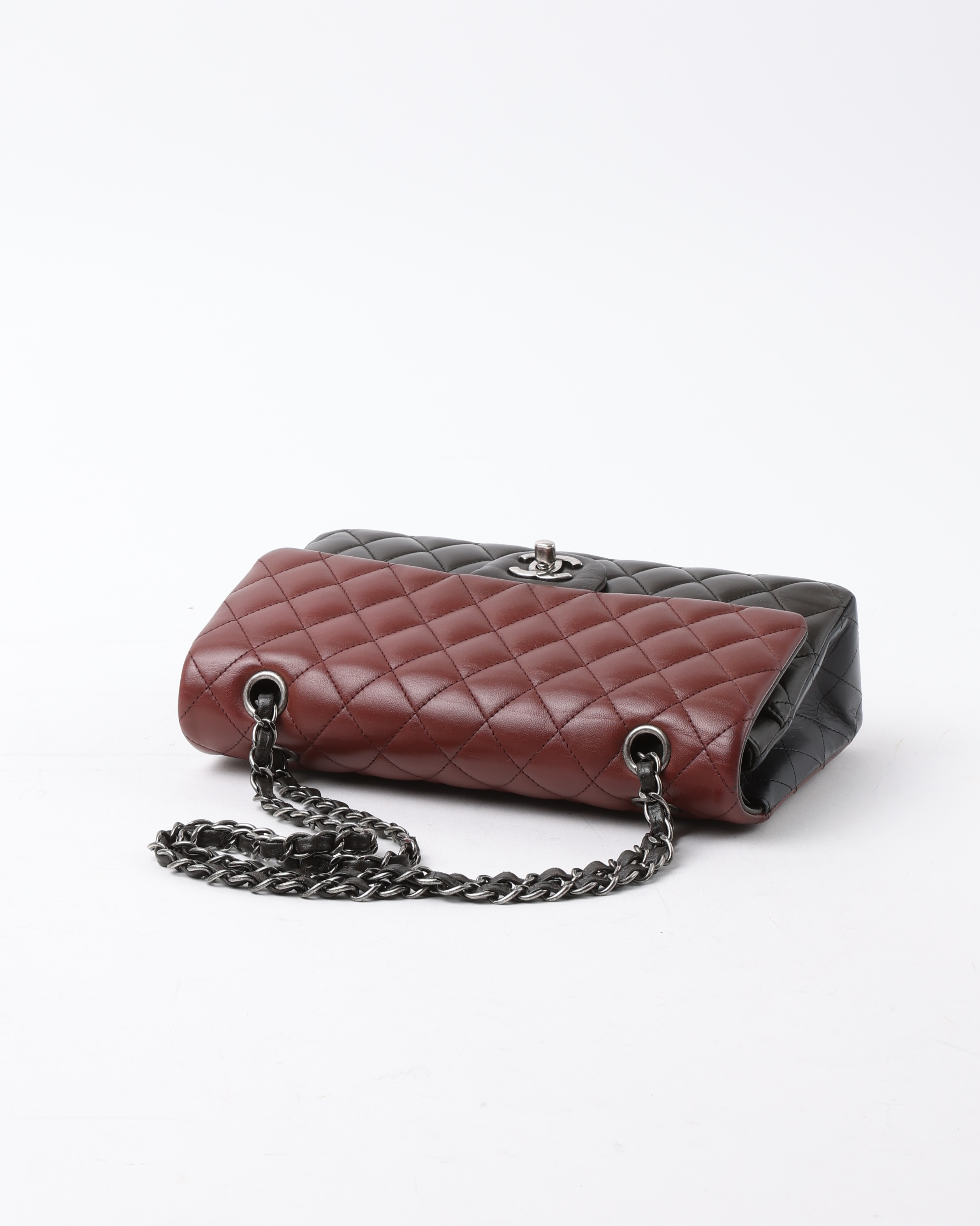 Pre-owned Chanel Classic Bi-color Medium Double Flap Bag In Multi