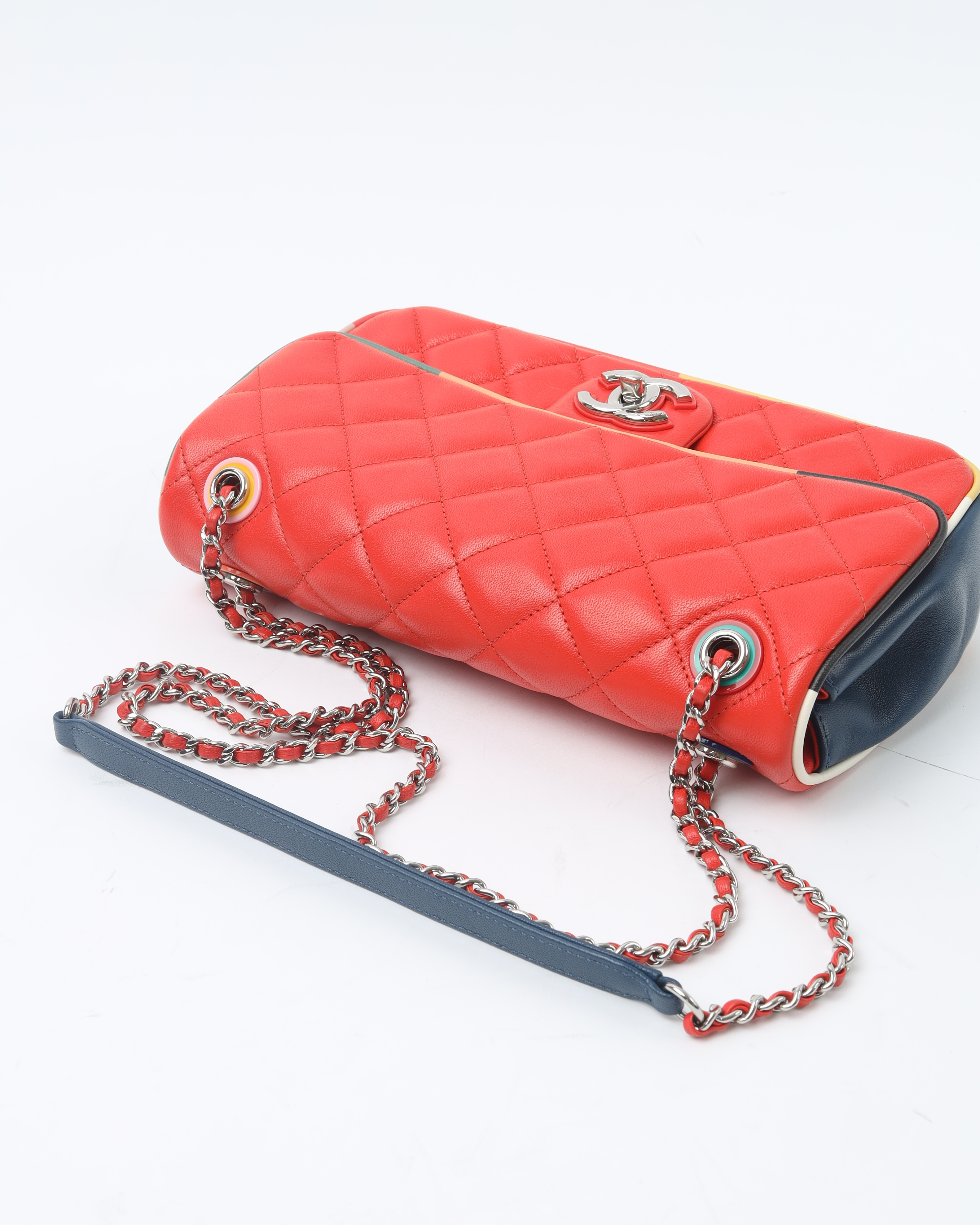 Pre-owned Chanel Paris Cuba Medium Single Flap Bag In Multi