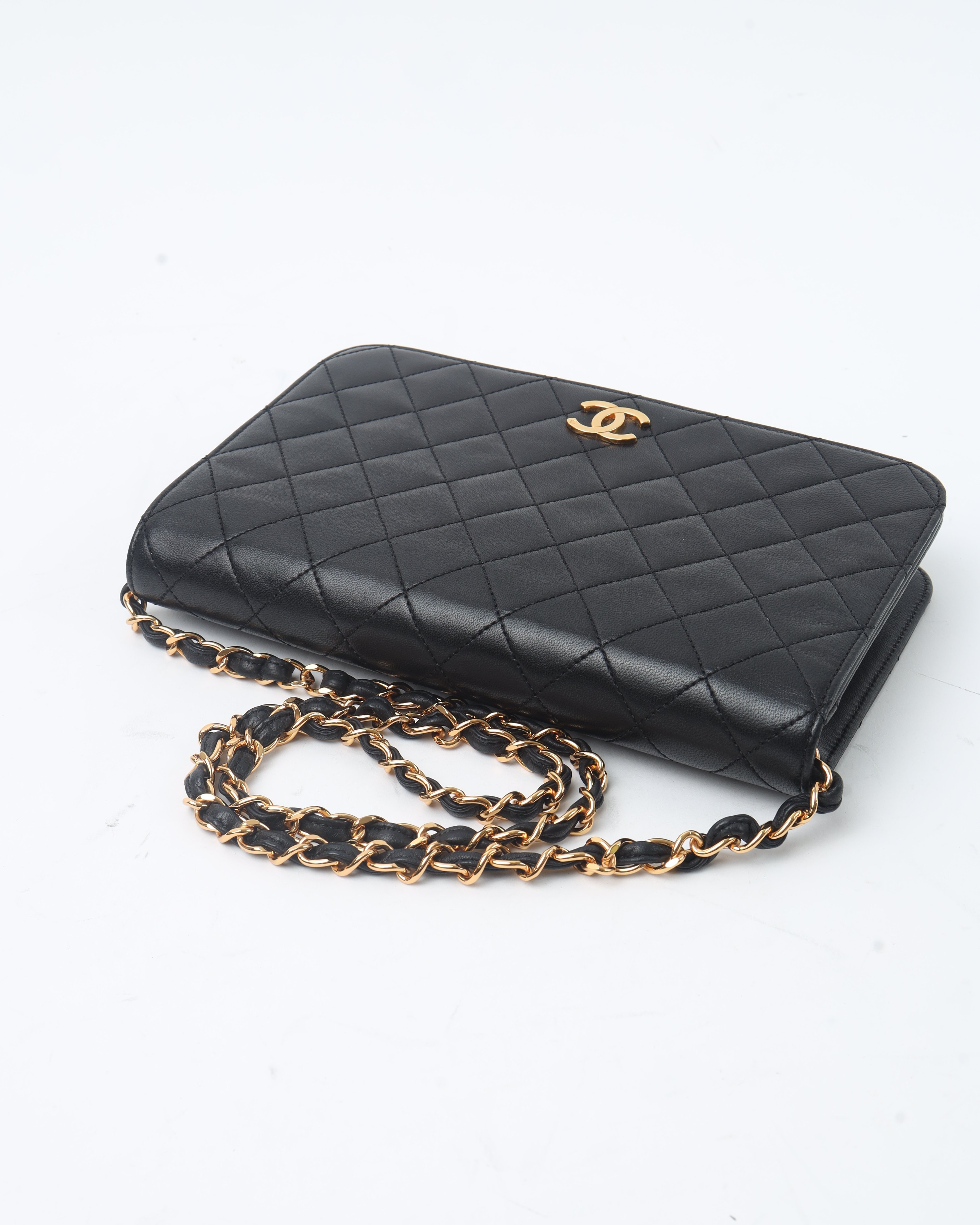 Pre-owned Chanel Classic Full Flap Bag In Black