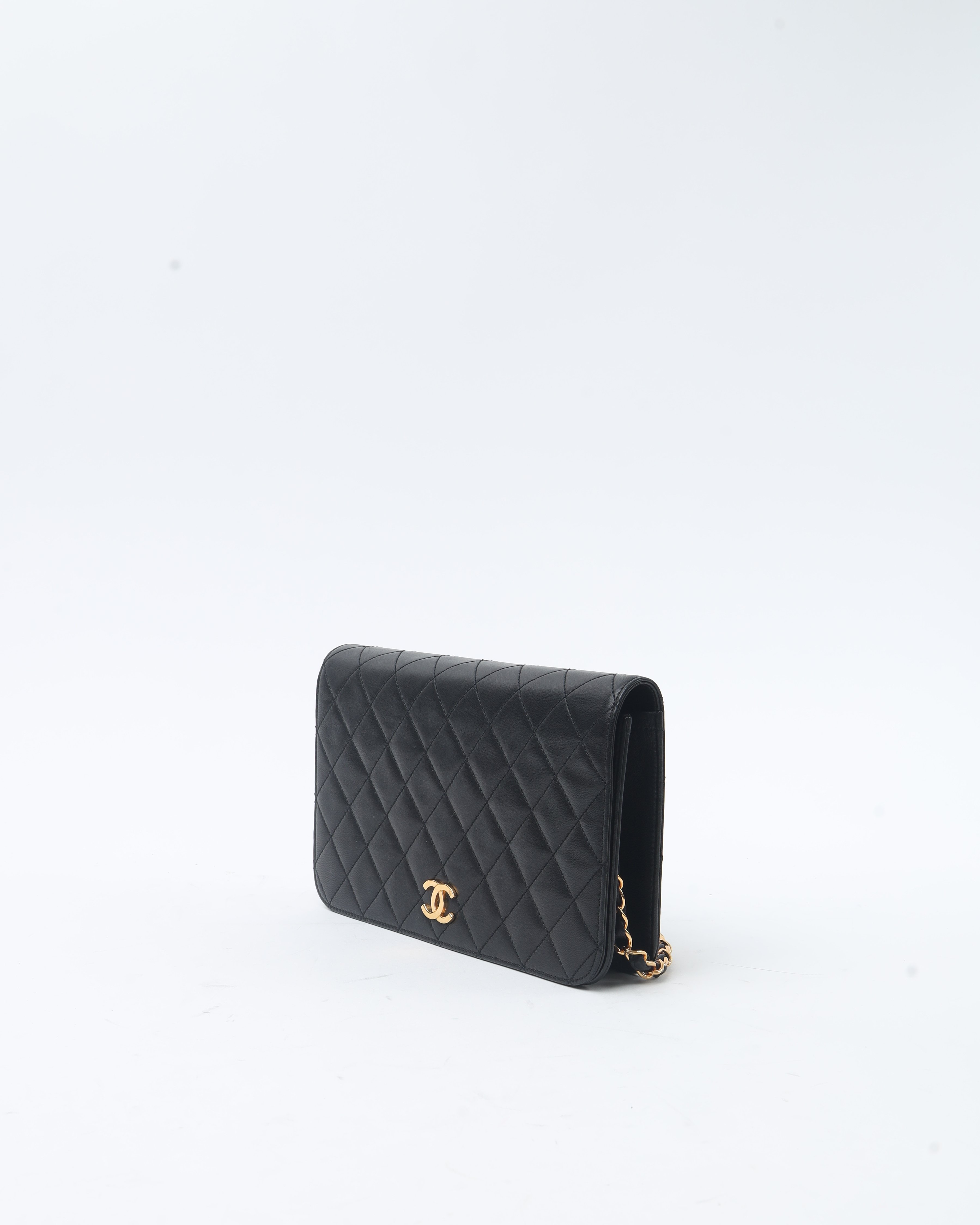 Pre-owned Chanel Classic Full Flap Bag In Black