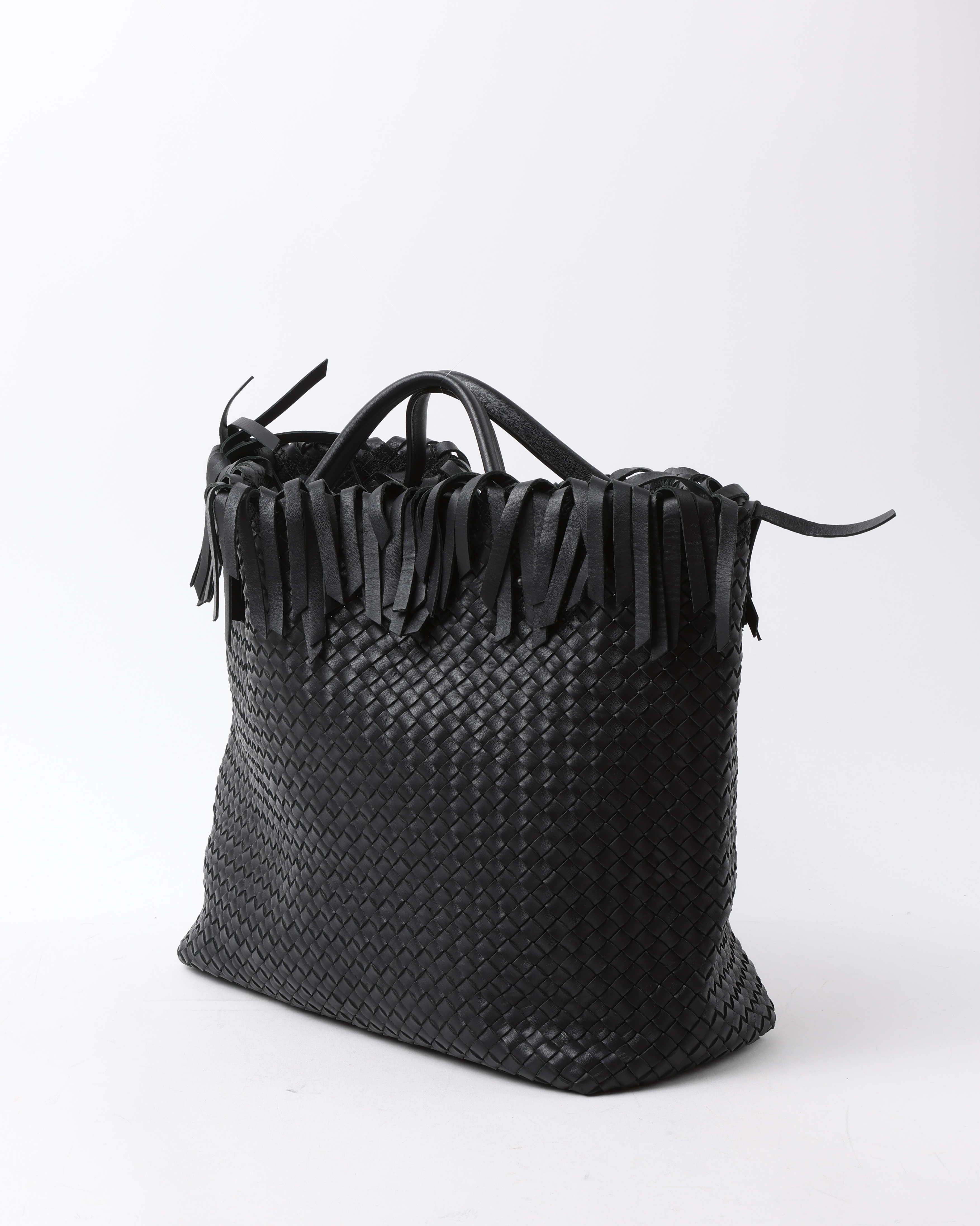 Bottega Veneta Intrecciato Fringed Tote Bag