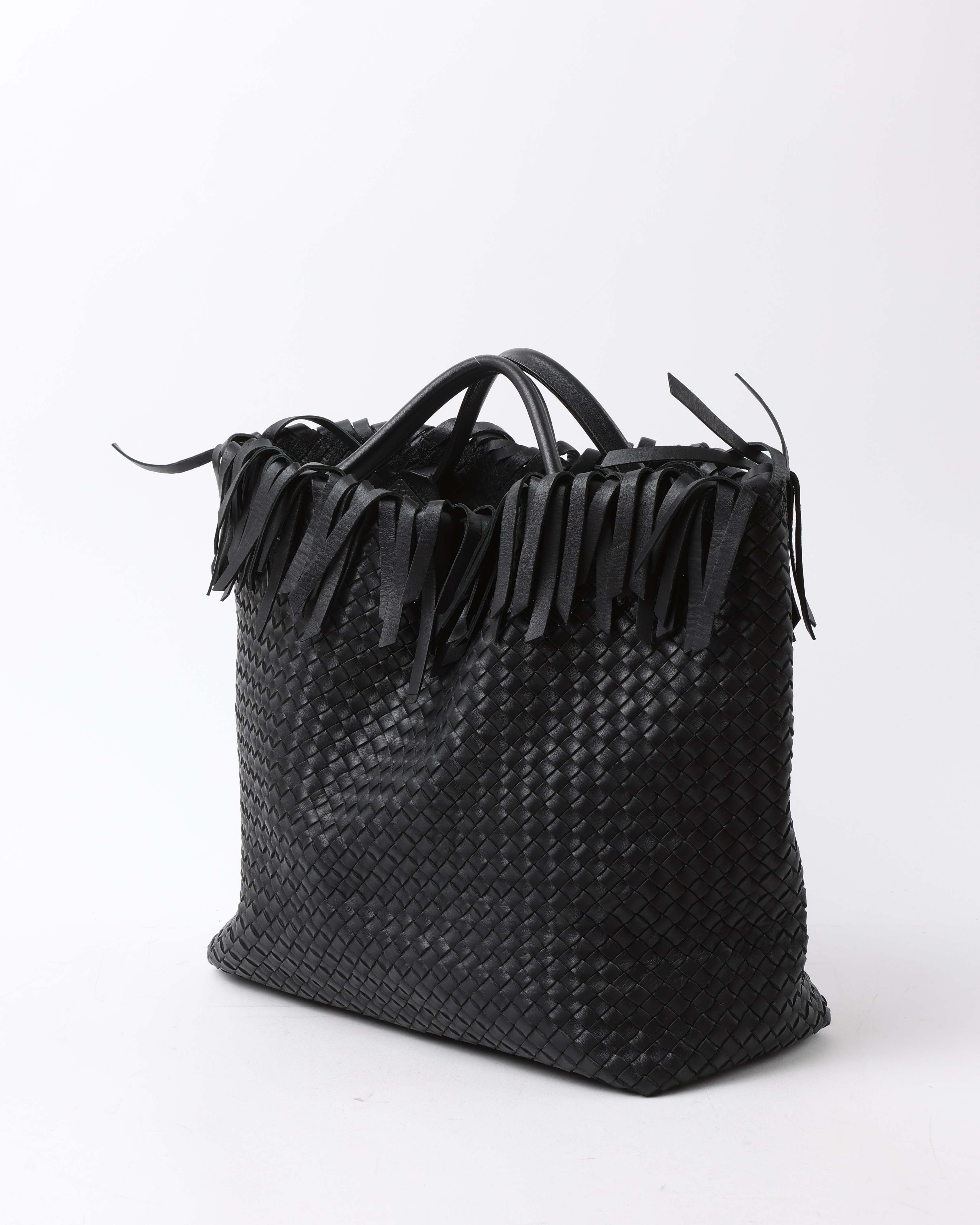 Bottega Veneta Intrecciato Fringed Tote Bag