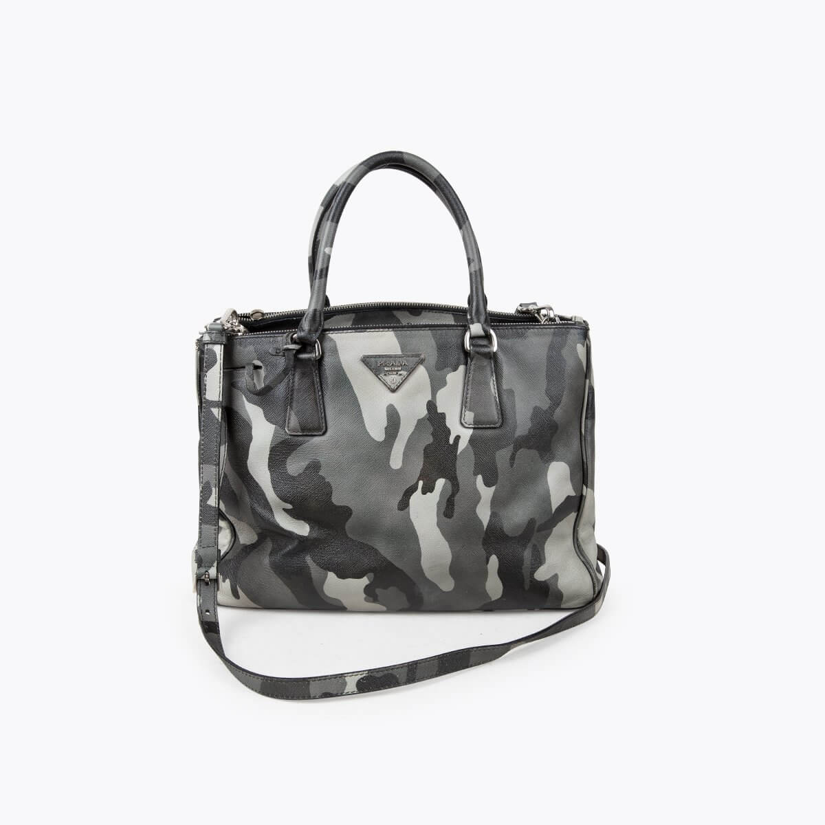 PRADA Medium Saffiano Lux Double-Zip Galleria Tote