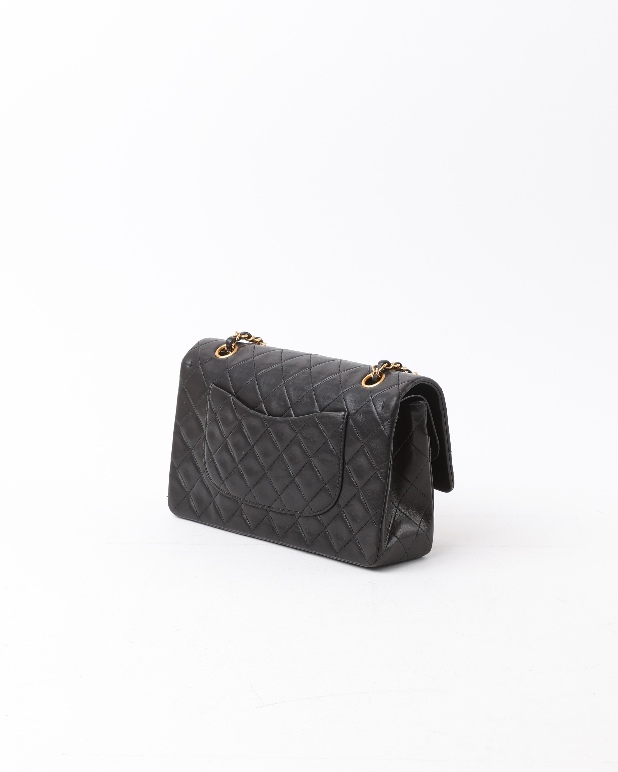 Pre-owned Chanel Classic Medium Double Flap Bag In Black