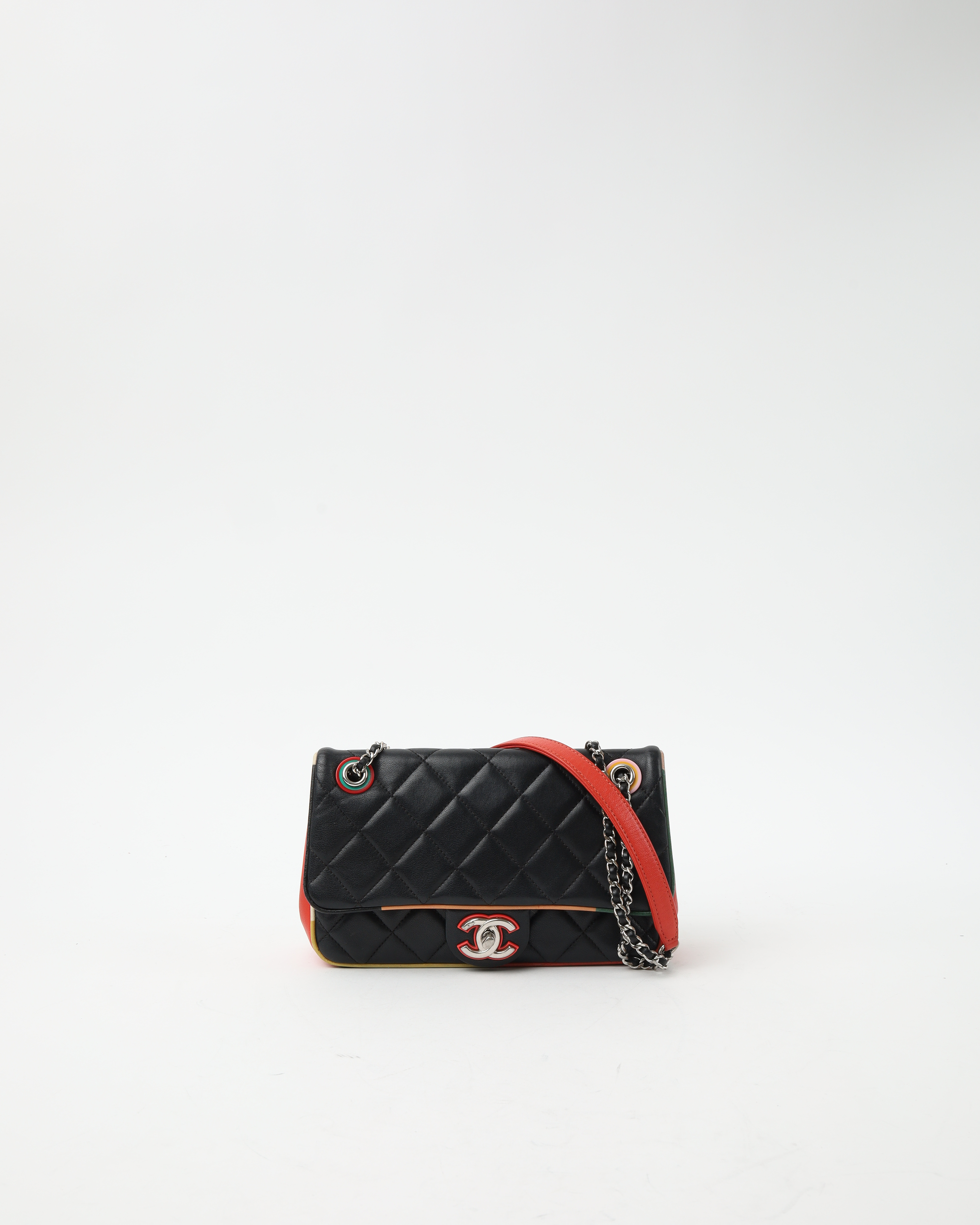 Pre-owned Chanel Paris Cuba Small Single Flap Bag In Black