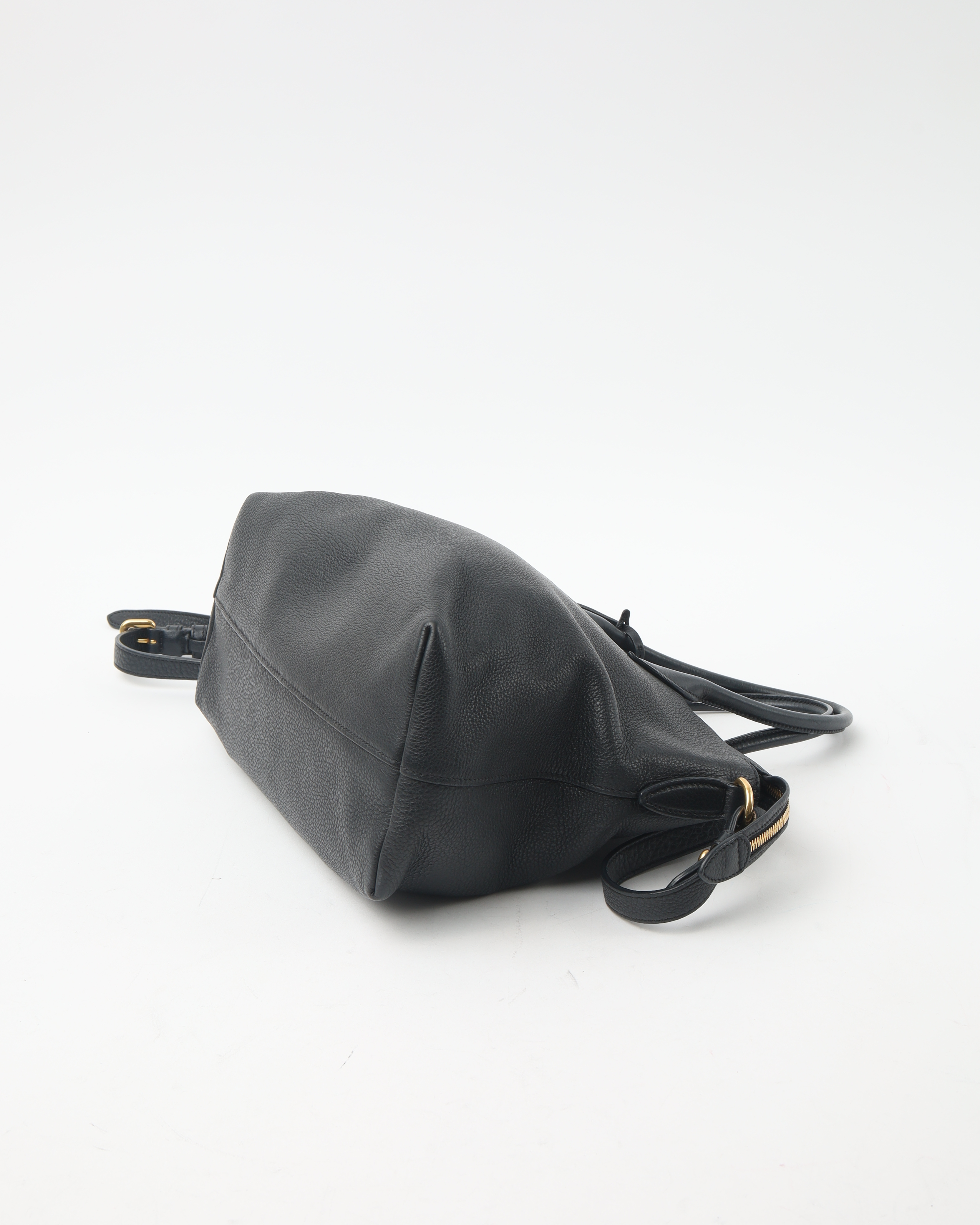 Prada Vitello Phenix Tote Bag In Black