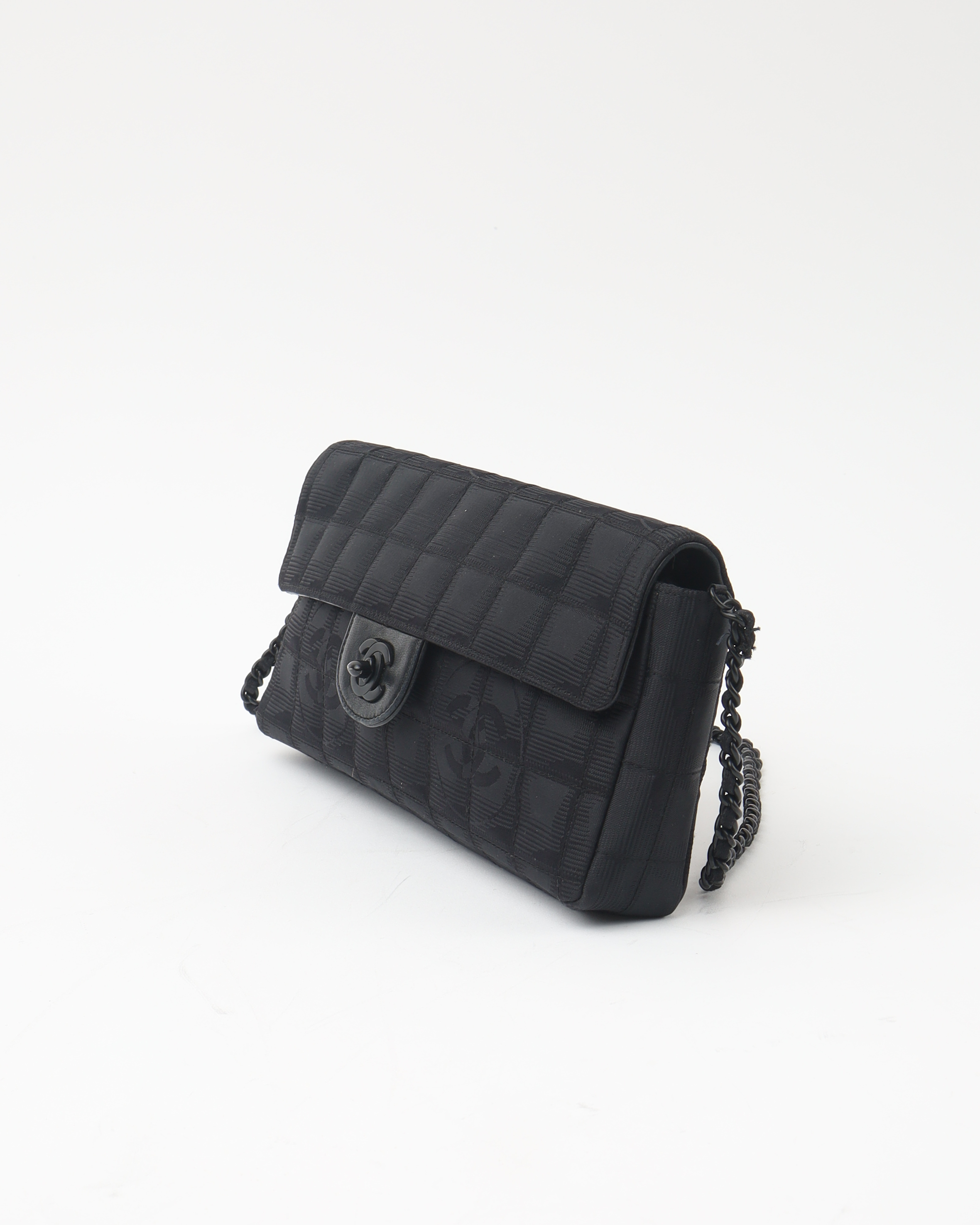 Pre-owned Chanel Cc Travel Line Chocolate Bar Bag