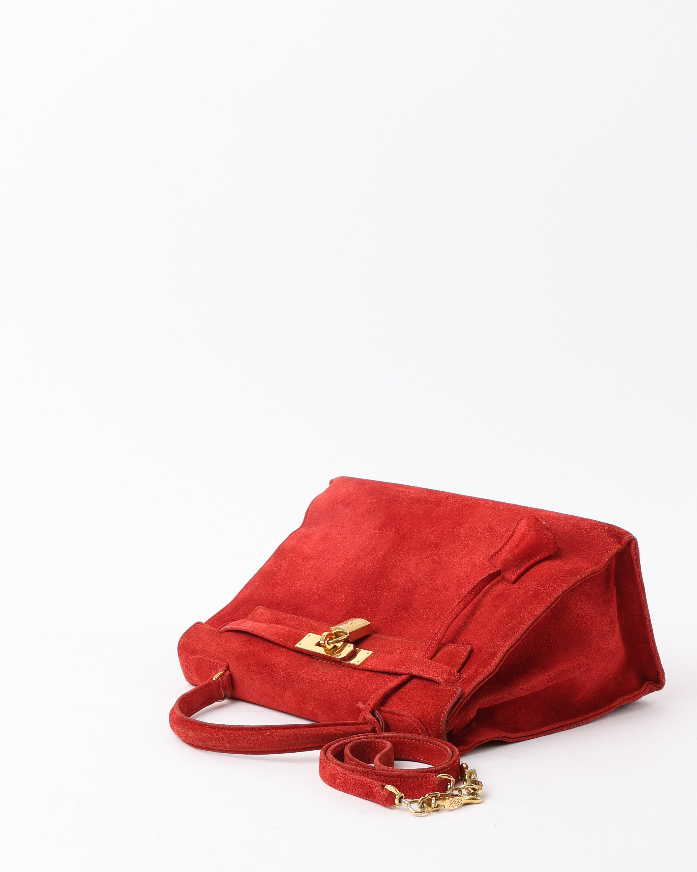 Pre-owned Hermes Hermès Kelly 28 Doblis Shoulder Bag In Red
