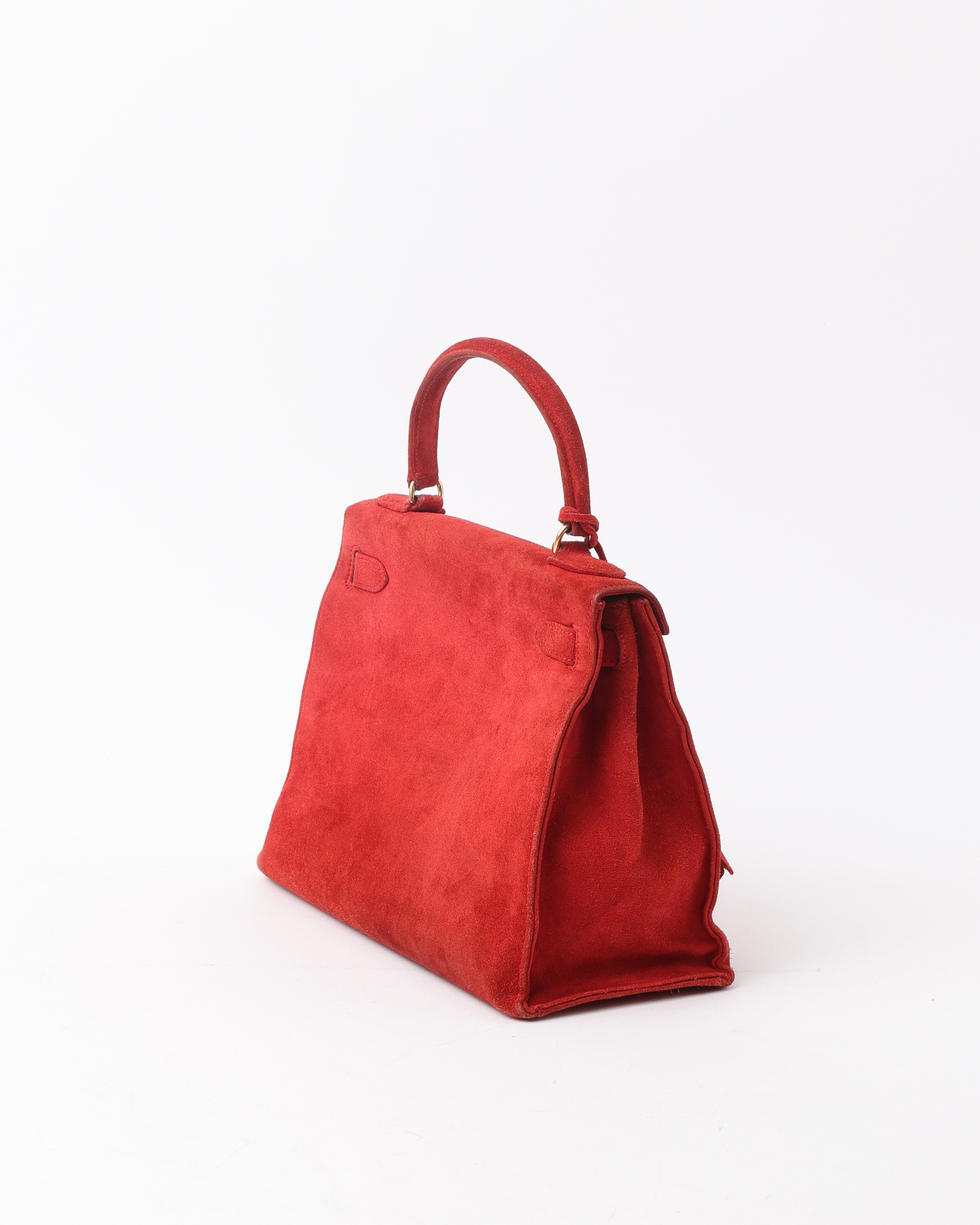 Pre-owned Hermes Hermès Kelly 28 Doblis Shoulder Bag In Red