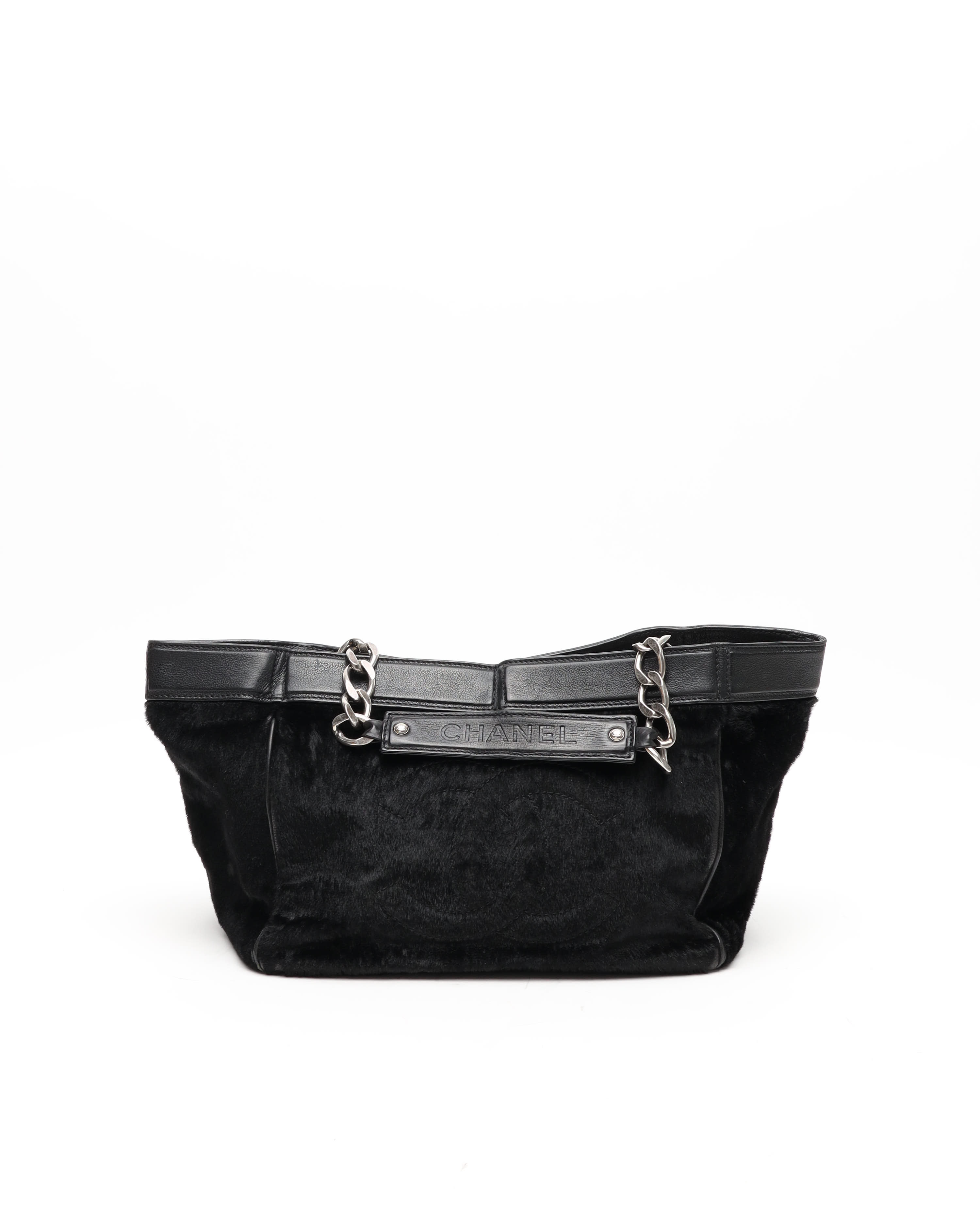 CHANEL Pony Hair CC Chain Tote