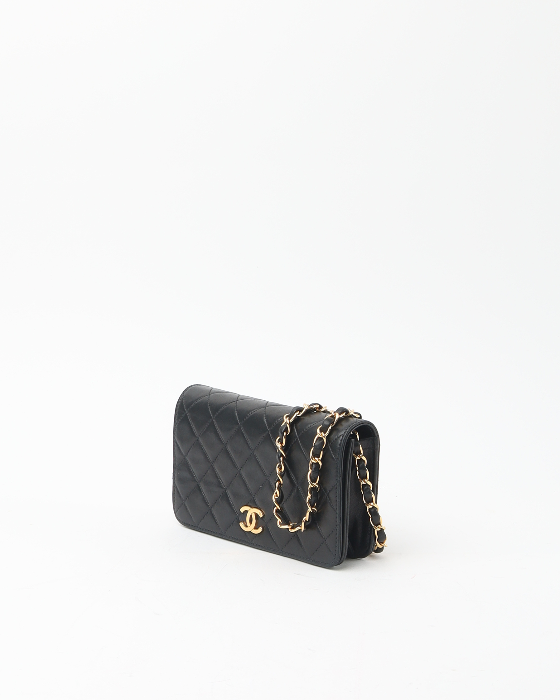 Pre-owned Chanel Classic Full Flap Bag In Black