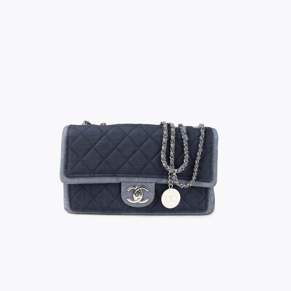 CHANEL Denim Medallion Medium Flap Bag