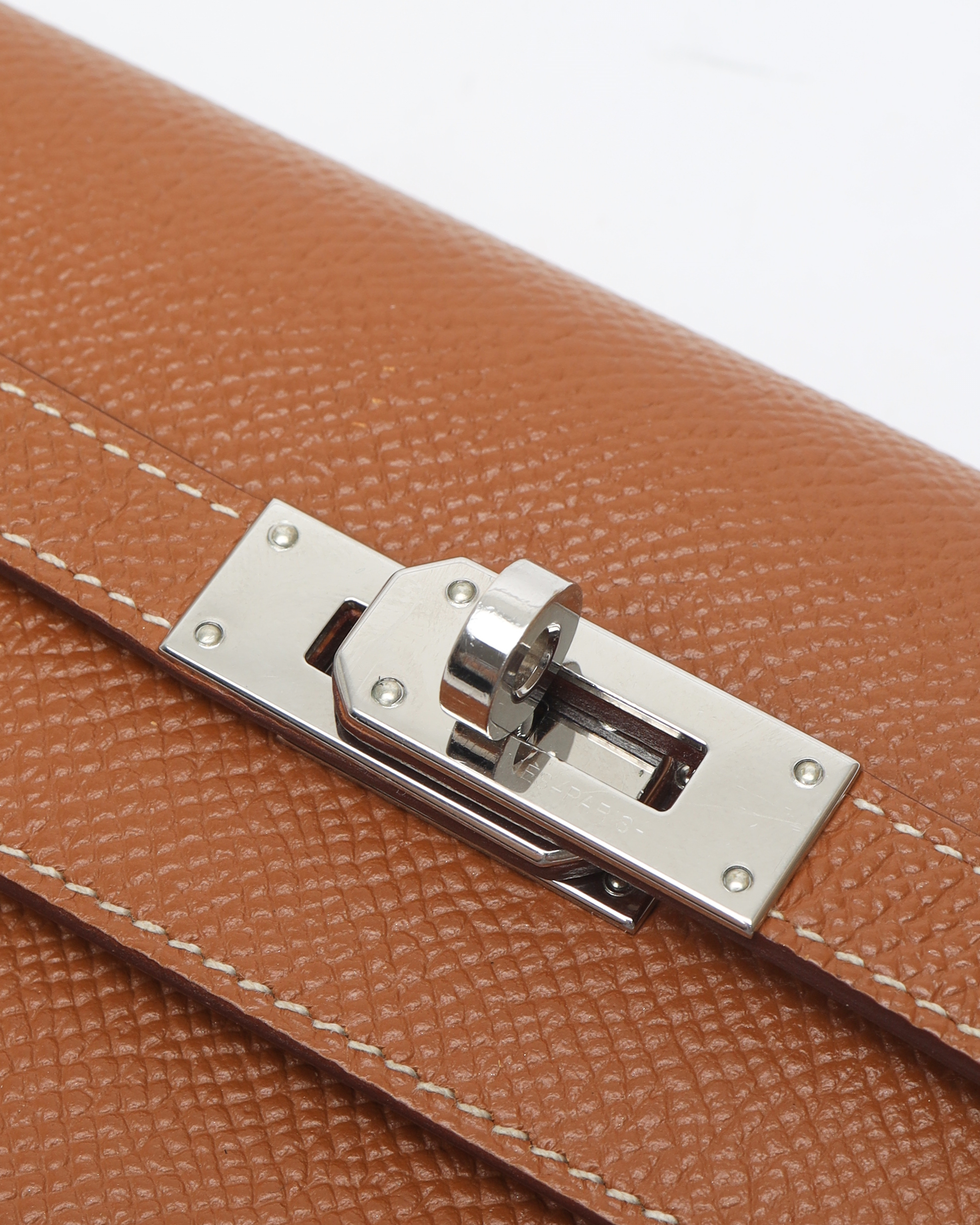 Pre-owned Hermes Hermès Epsom Kelly To Go Wallet In Brown