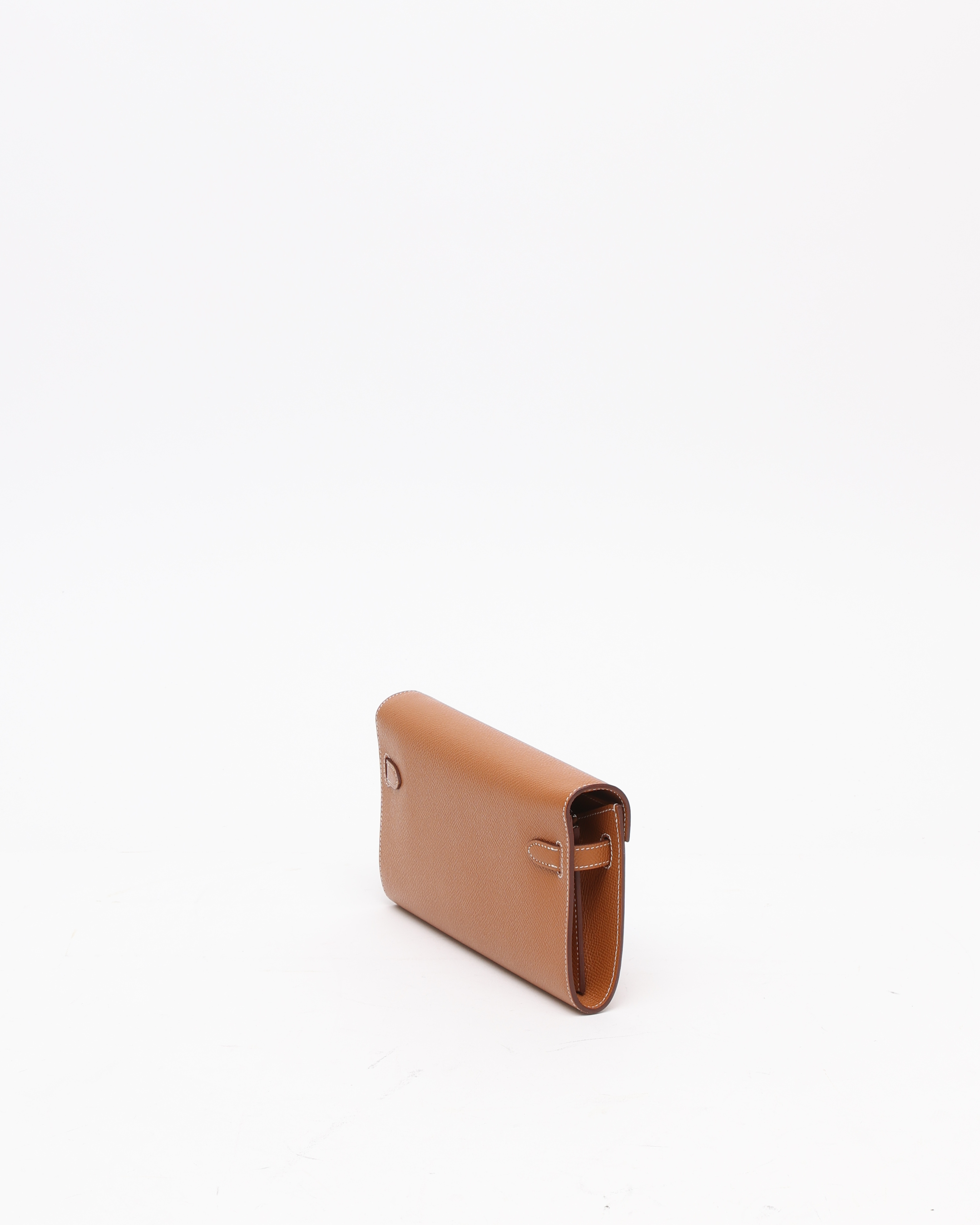 Pre-owned Hermes Hermès Epsom Kelly To Go Wallet In Brown