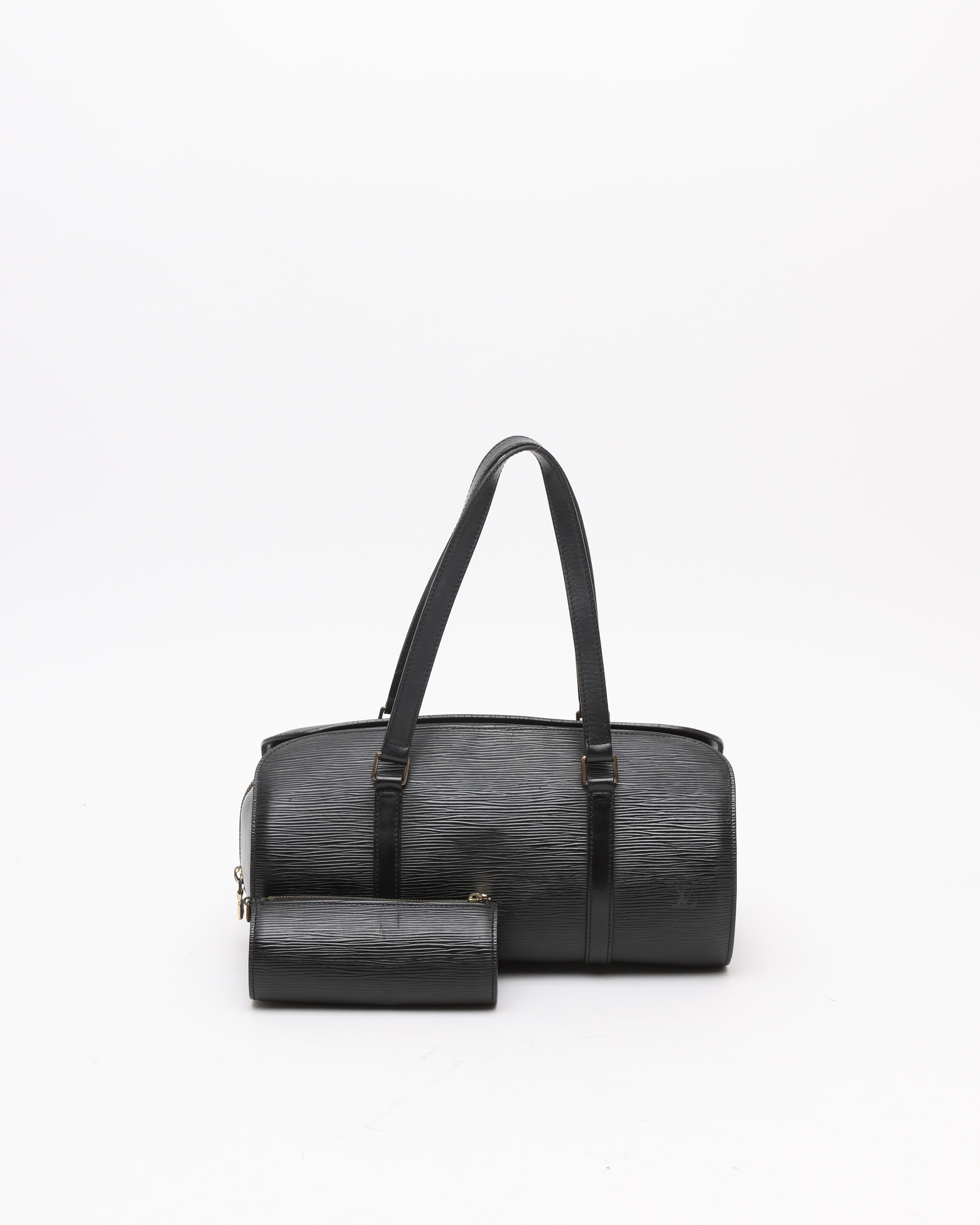 Pre-owned Louis Vuitton Epi Soufflot Bag In Black