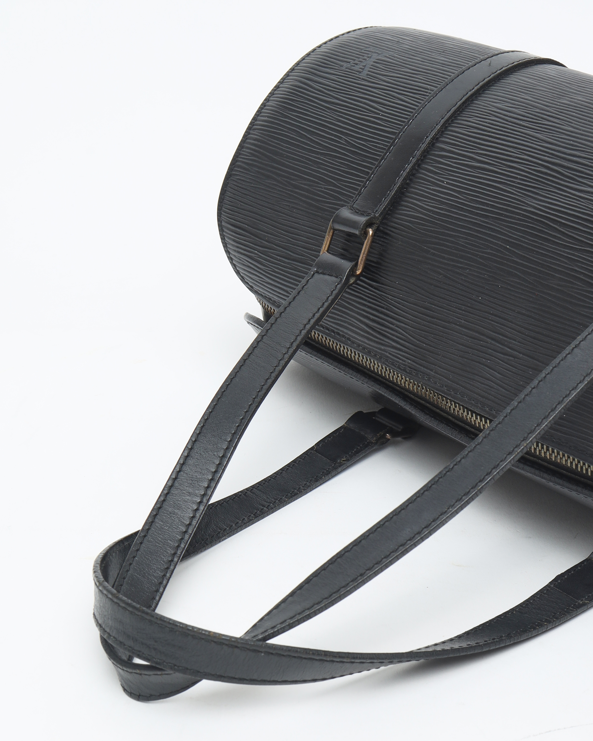 Pre-owned Louis Vuitton Epi Soufflot Bag In Black