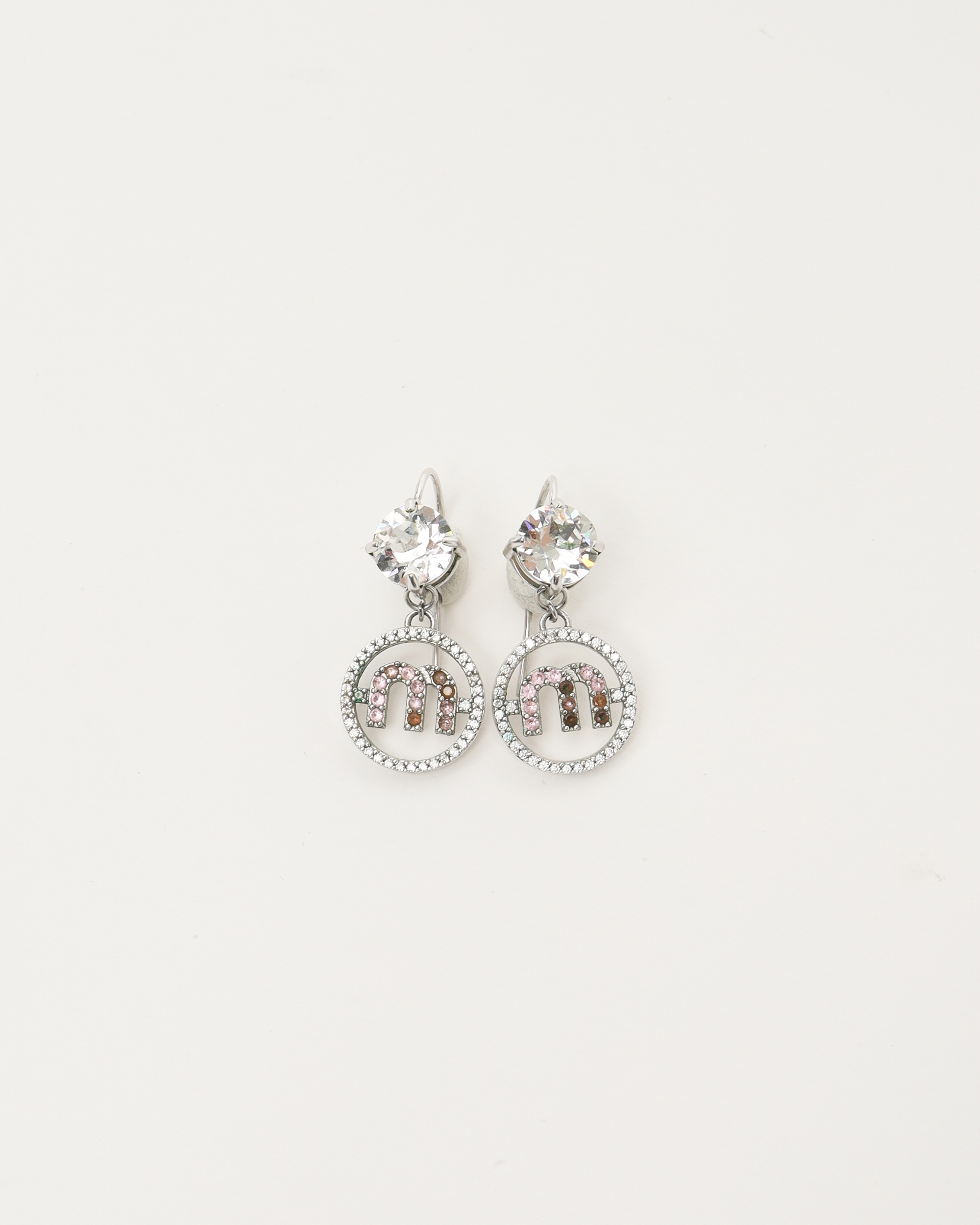 Miu Miu Rhinestone Dangling Earrings
