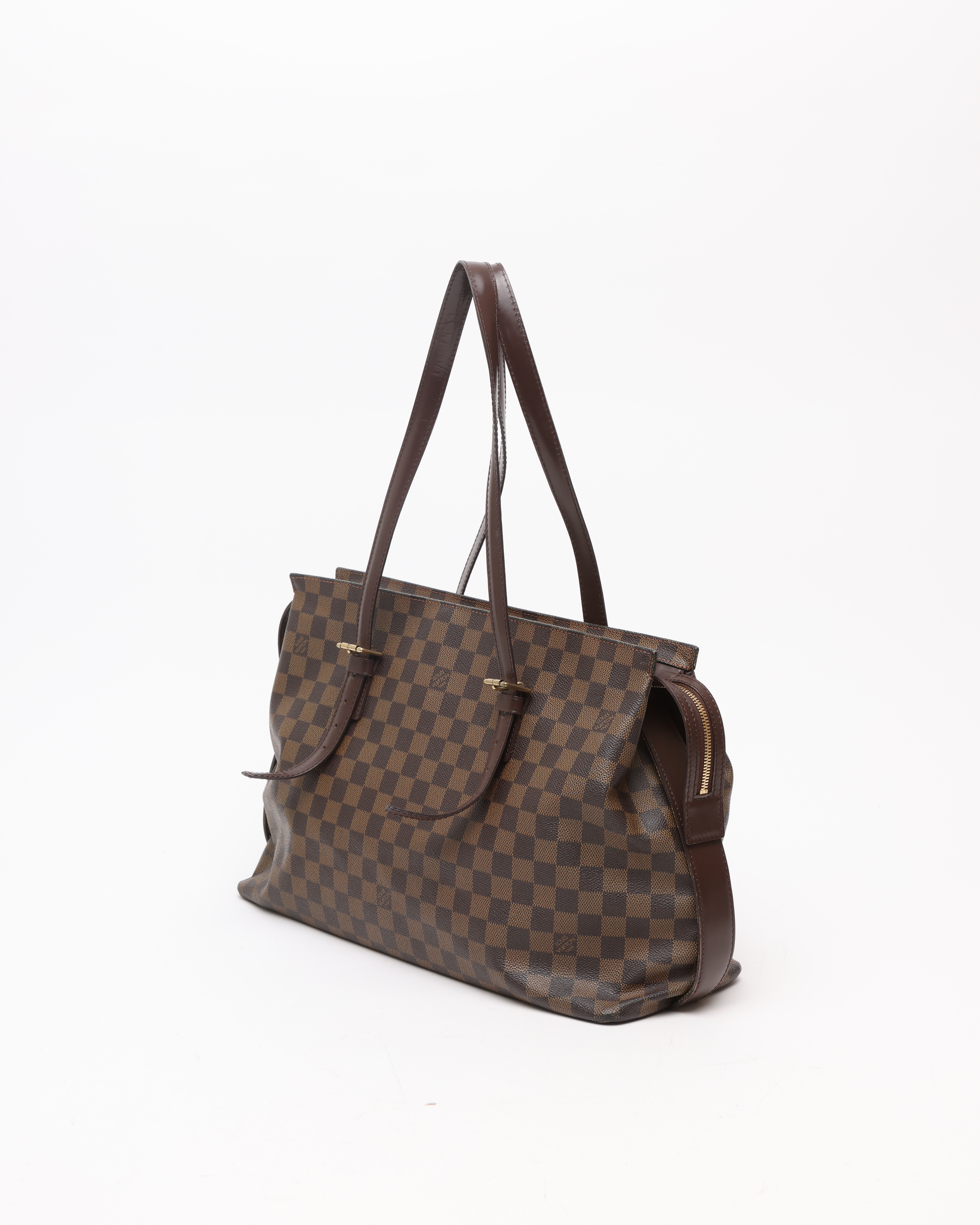 Pre-owned Louis Vuitton Damier Chelsea Bag In Brown