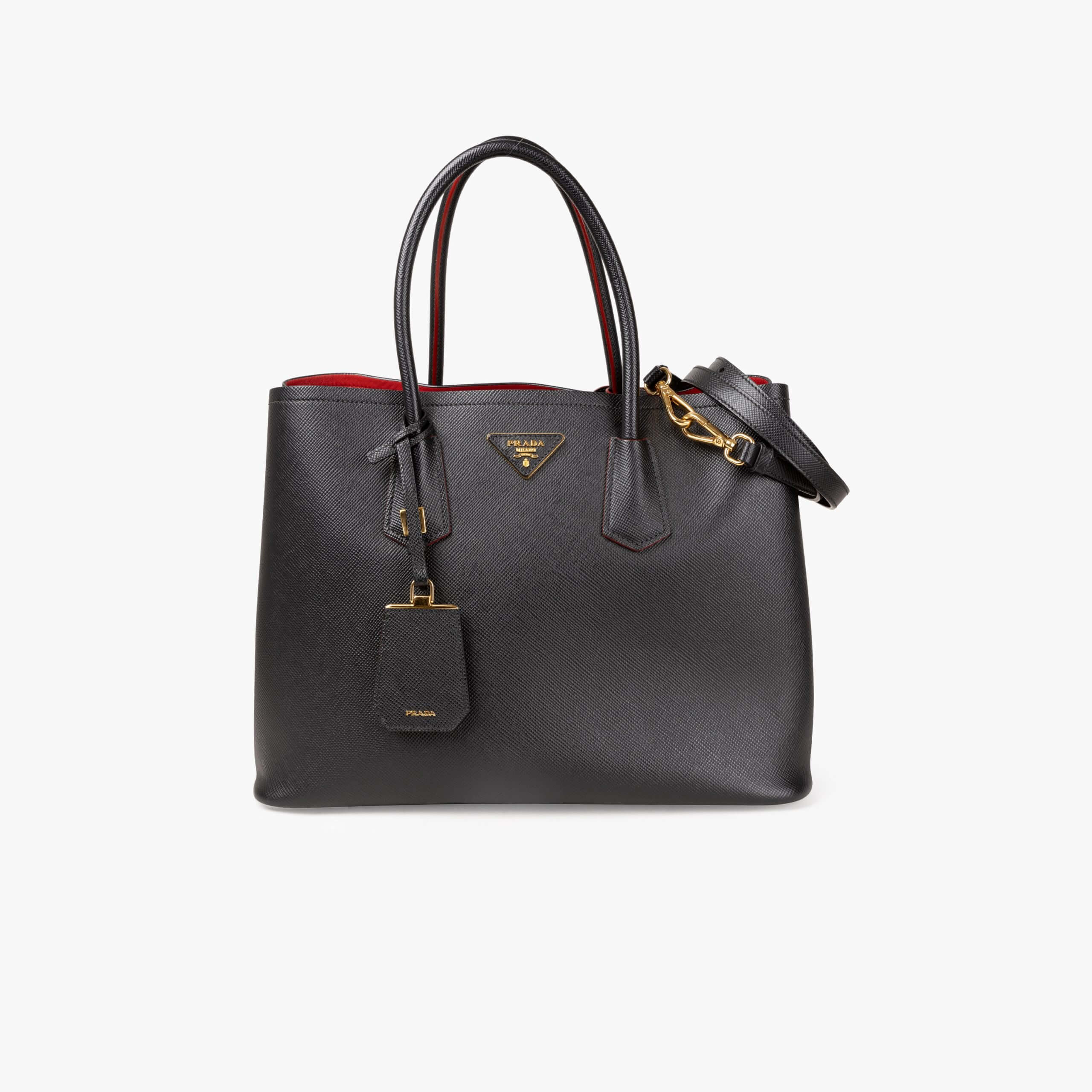 PRADA Medium Saffiano Cuir Double Tote