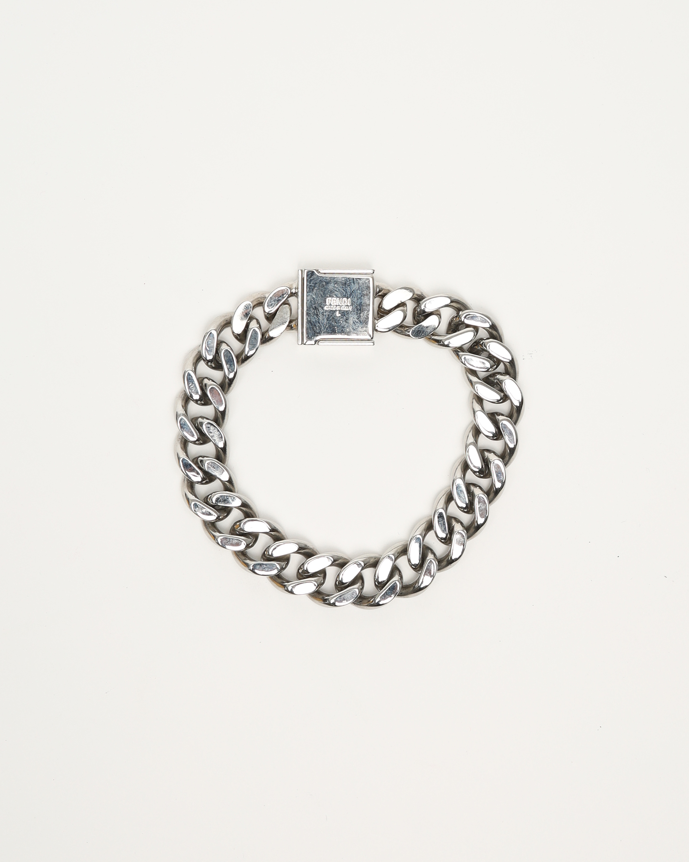 FENDI Chain Magnet Silver Bracelet