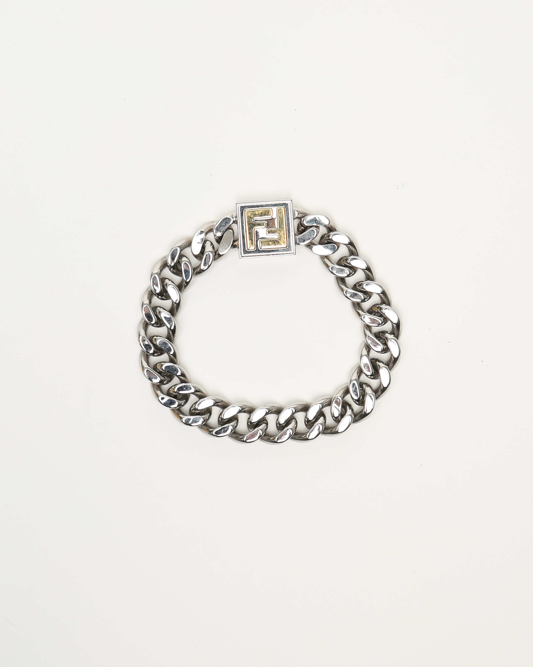 Fendi Chain Magnet Silver Bracelet