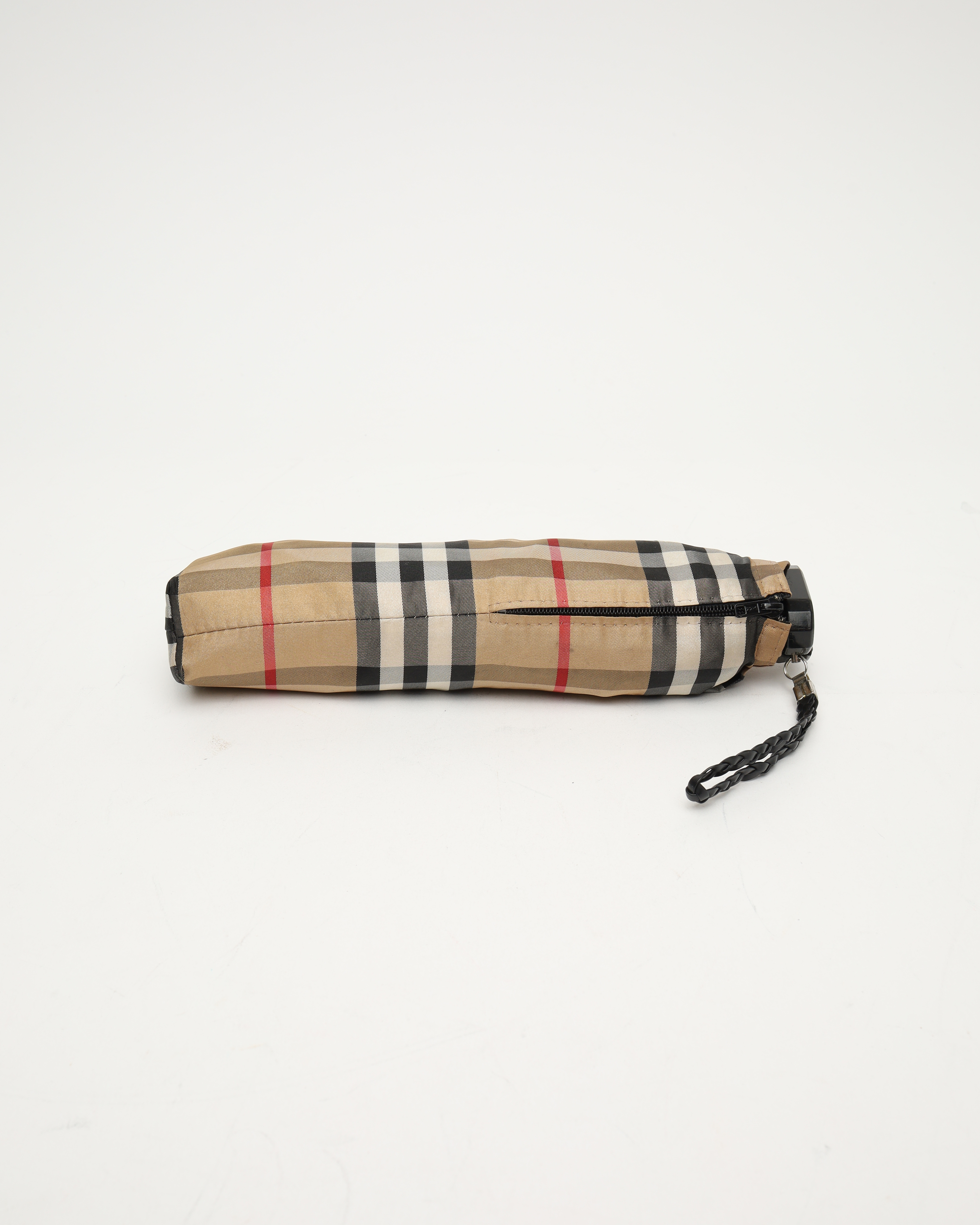 Burberry Nova Check Folding Umbrella In Neutral