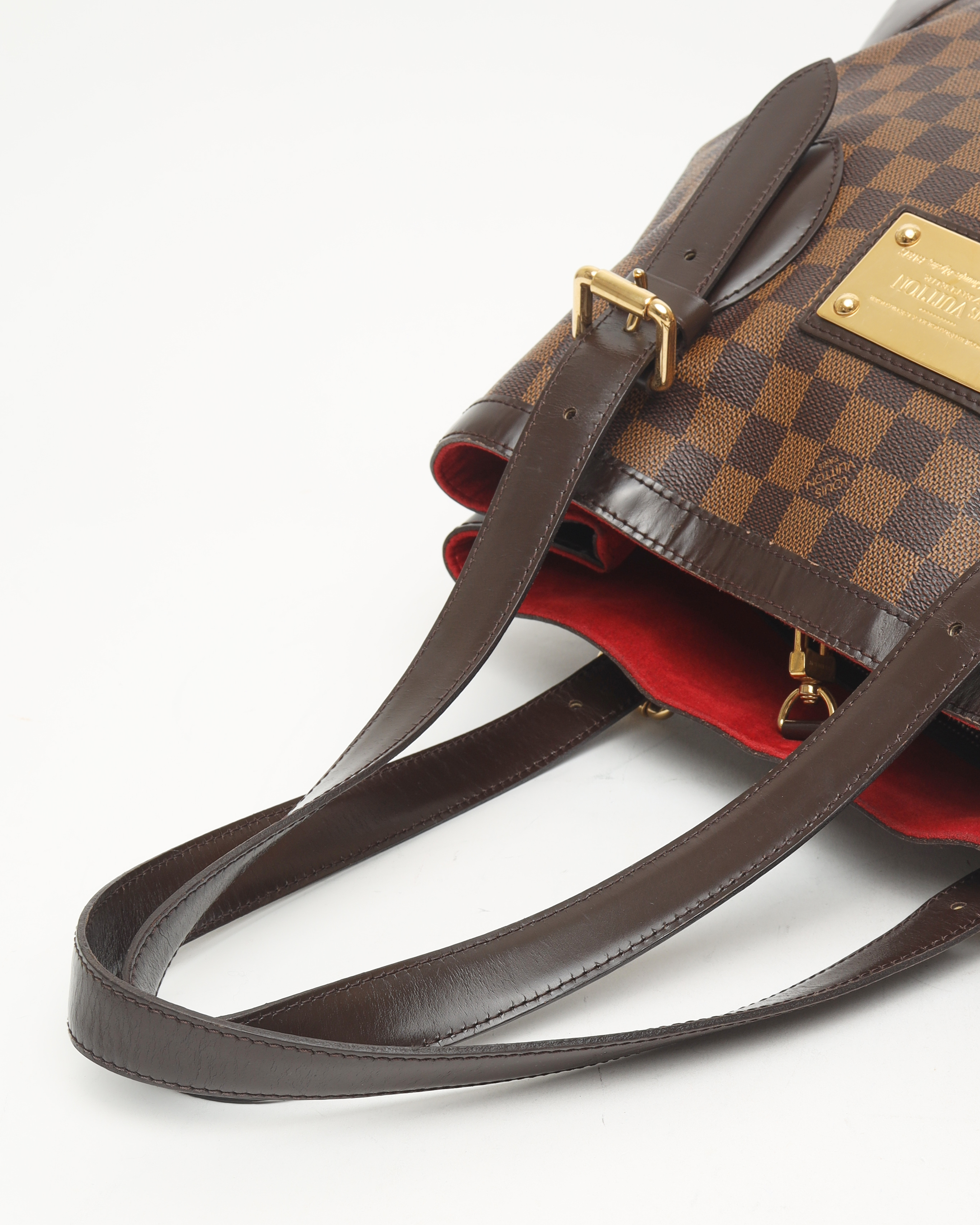 Pre-owned Louis Vuitton Damier Hampstead Mm Tote Bag In Brown