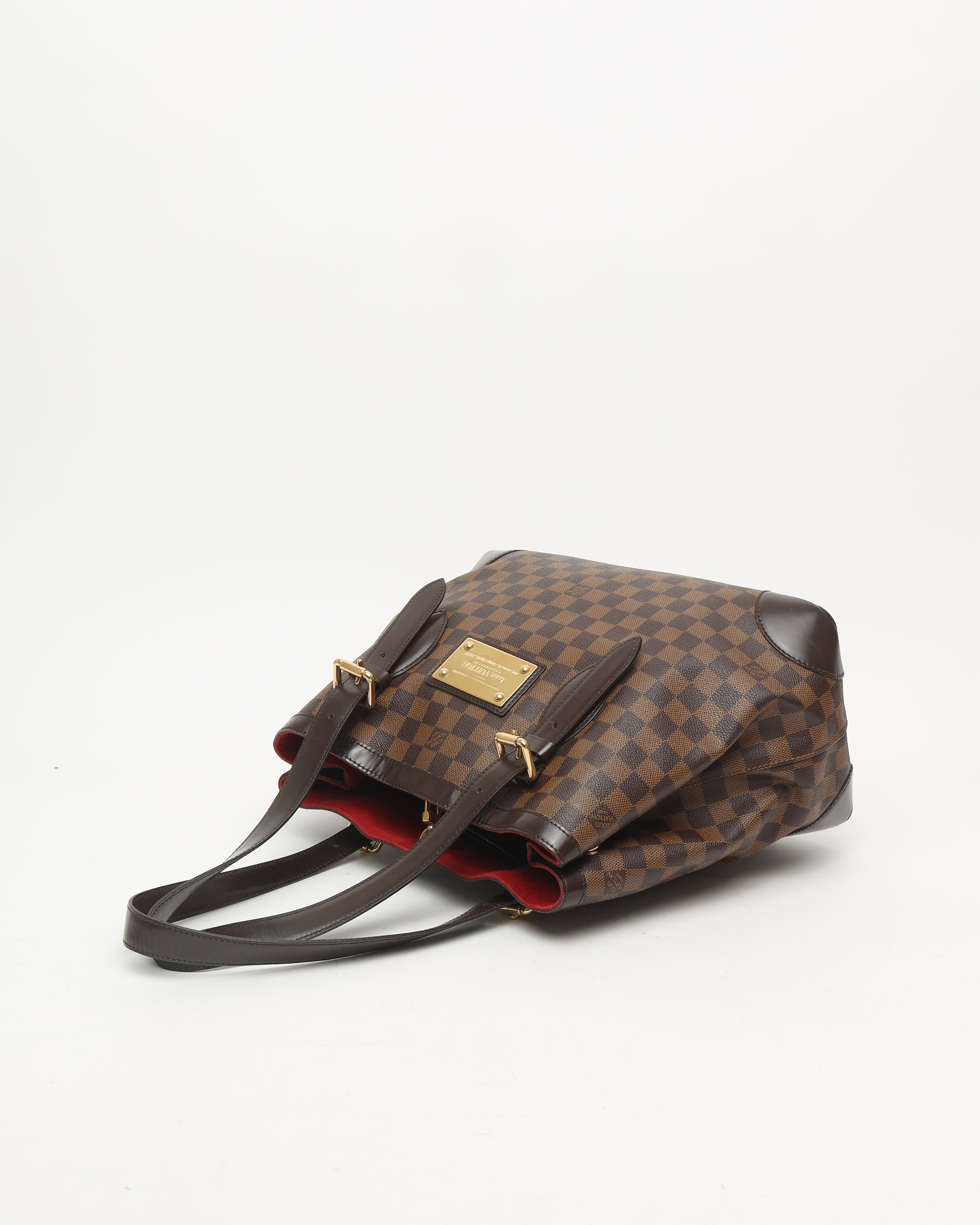Pre-owned Louis Vuitton Damier Hampstead Mm Tote Bag In Brown