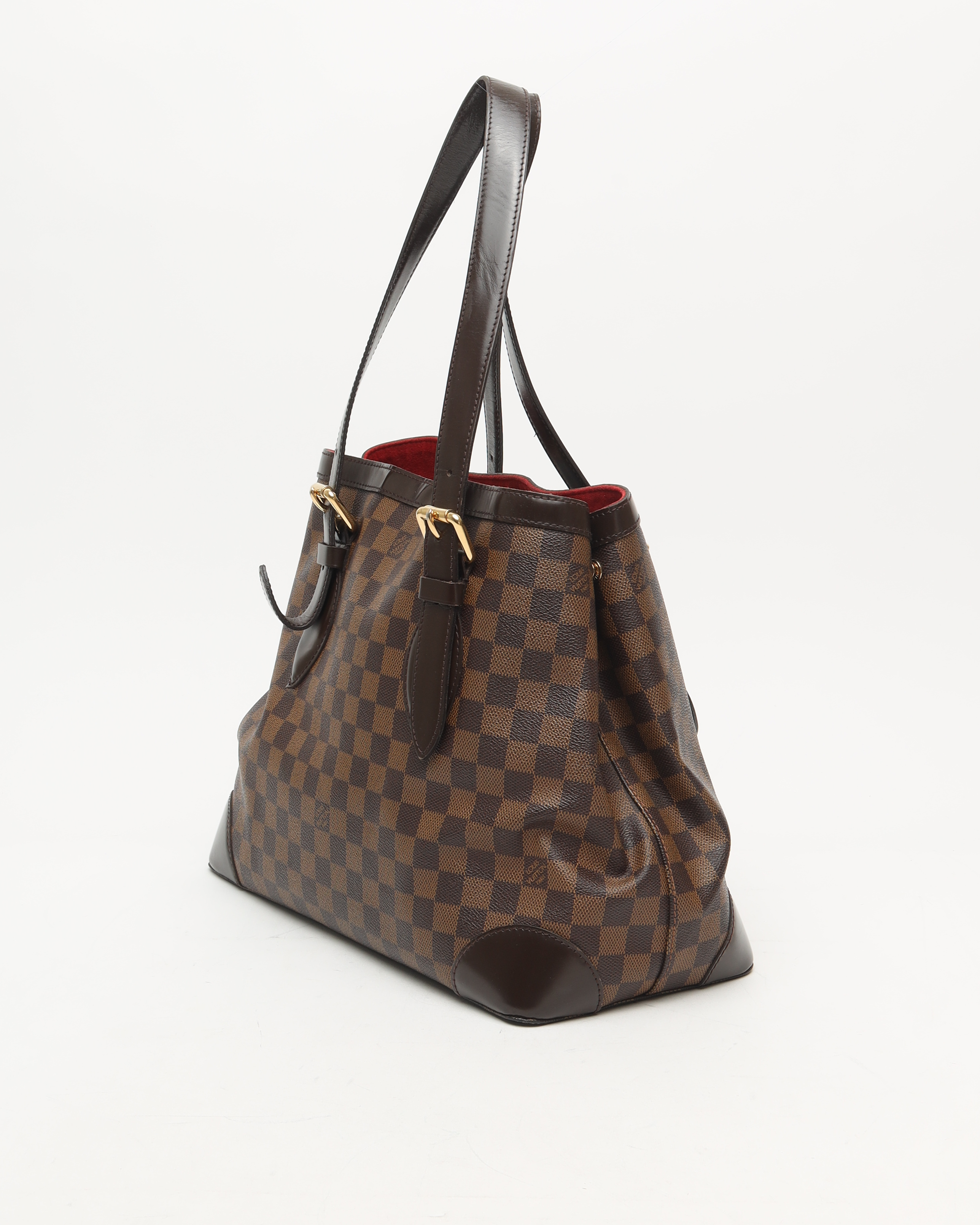 Pre-owned Louis Vuitton Damier Hampstead Mm Tote Bag In Brown