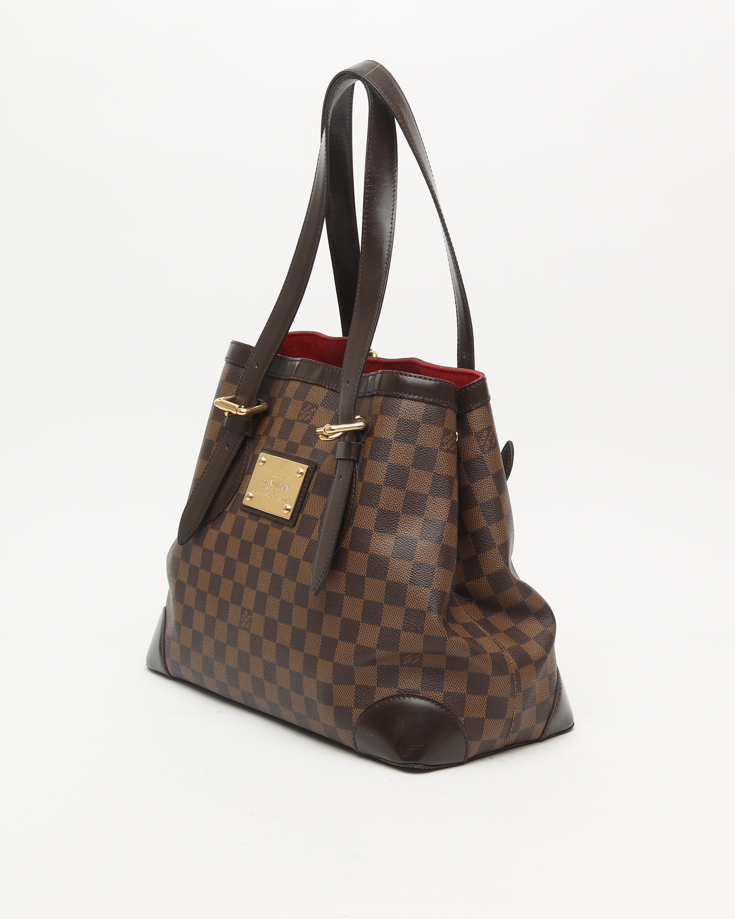 Pre-owned Louis Vuitton Damier Hampstead Mm Tote Bag In Brown