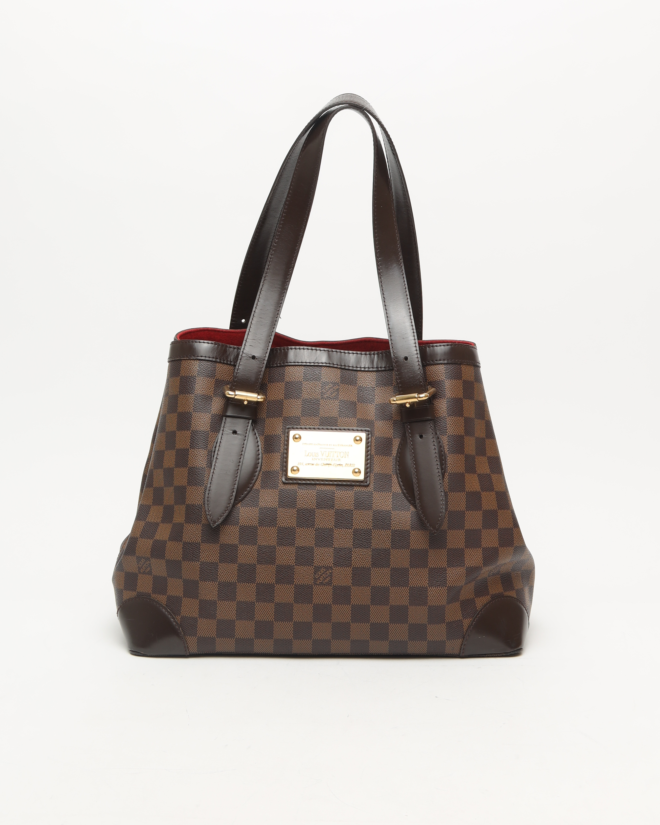 Pre-owned Louis Vuitton Damier Hampstead Mm Tote Bag In Brown