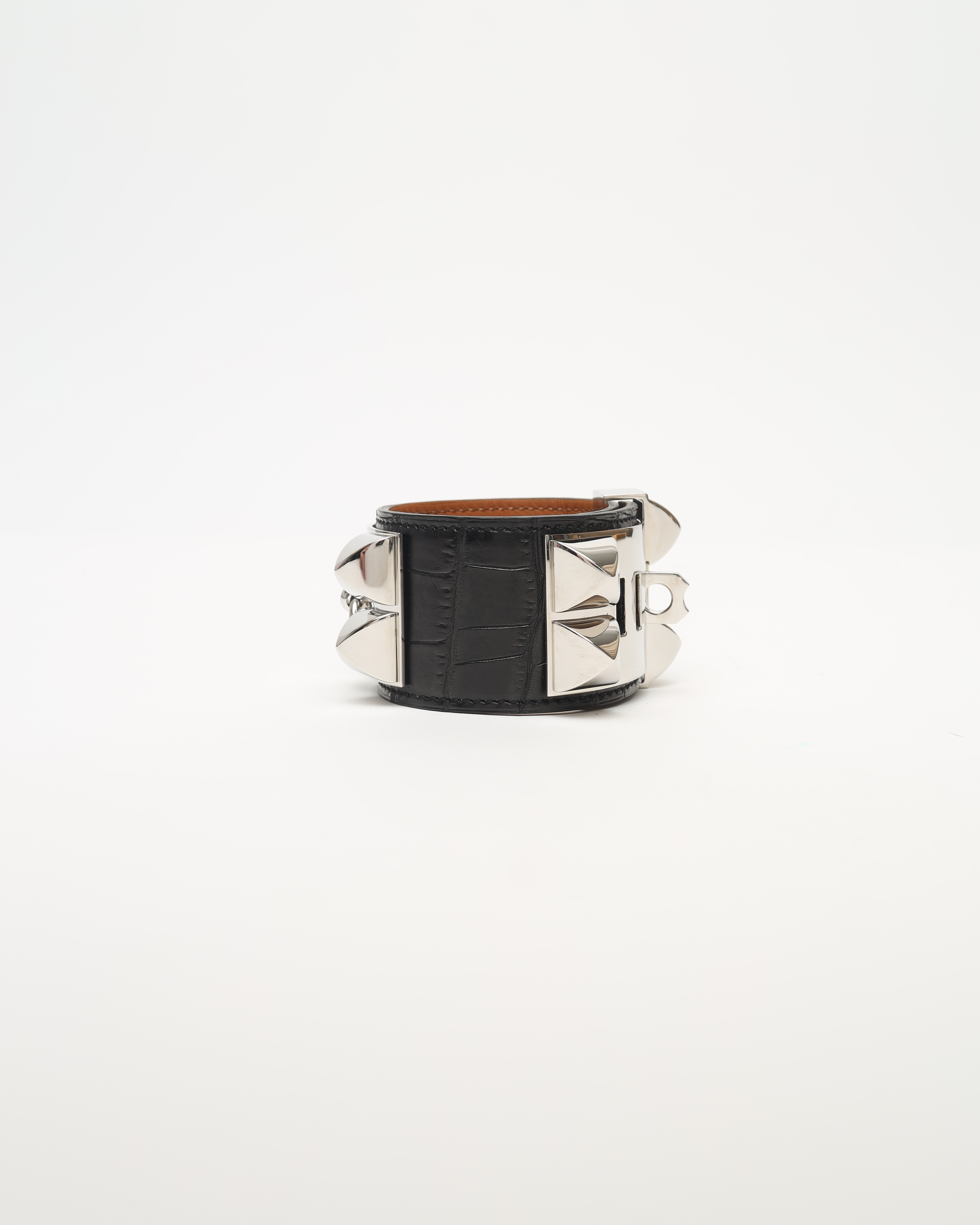 Pre-owned Hermes Hermès Collier De Chien Bracelet In Black